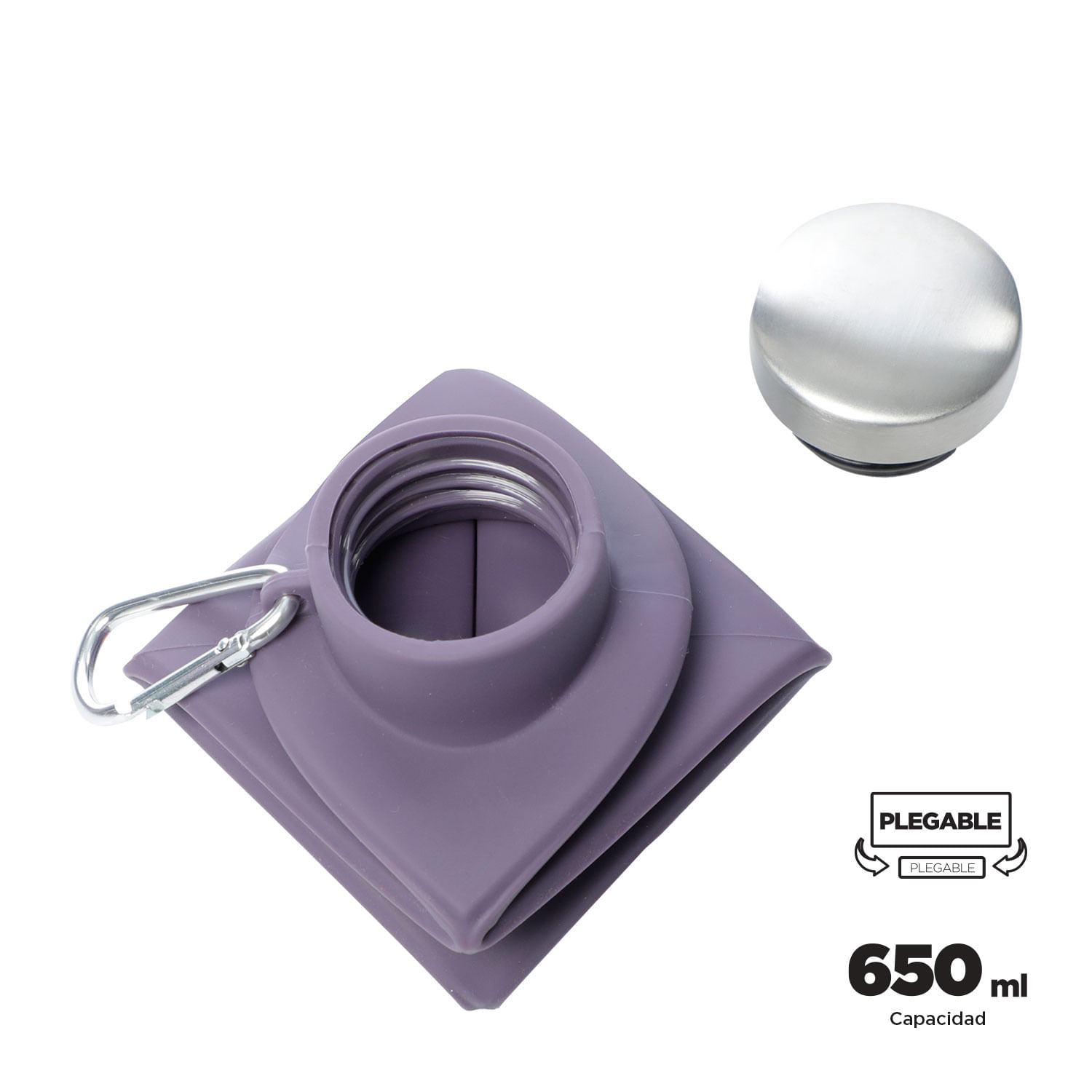 Botilito Plegable Origami Morado Grande
