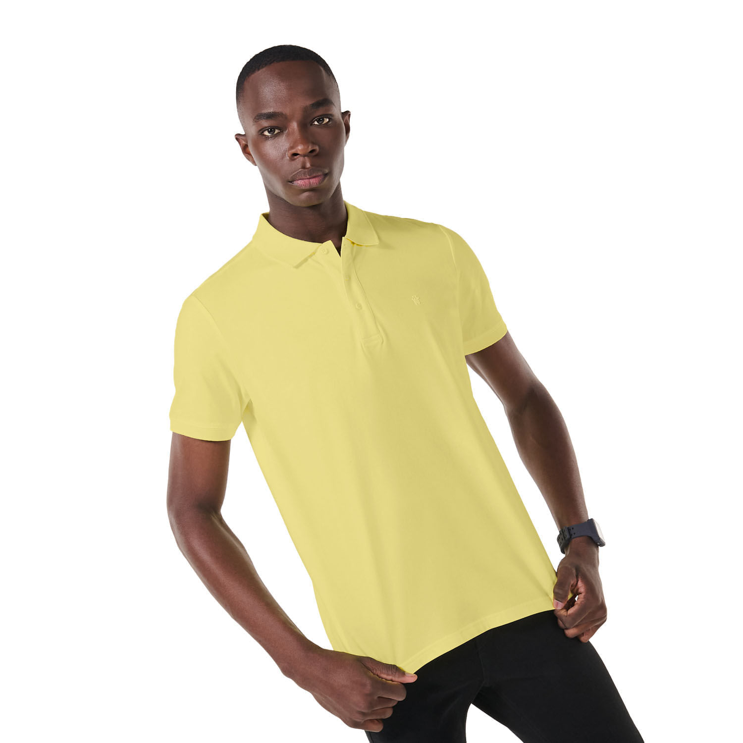 Camisa Tipo Polo Youngpolo Xxl Hombre Amarilla