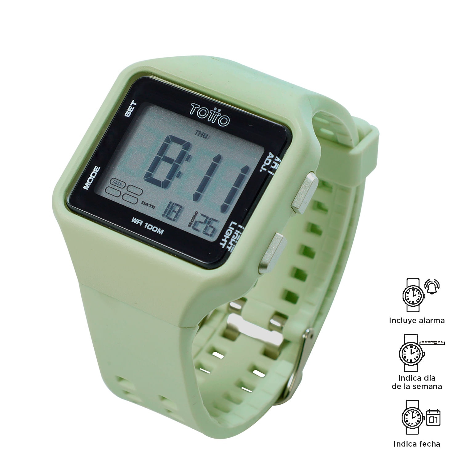 Reloj Digital Haze Verde Mujer