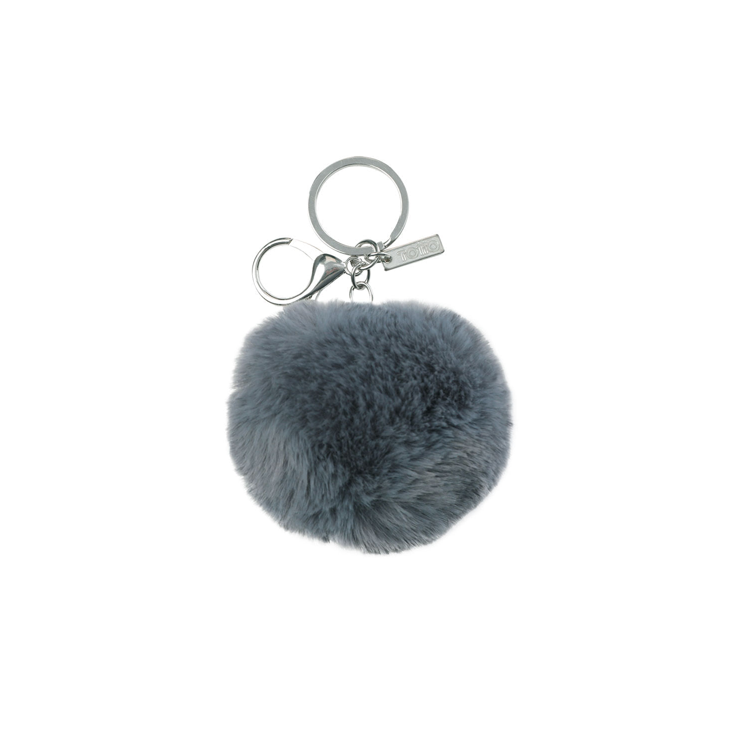 Llavero de Peluche Ball color Gris