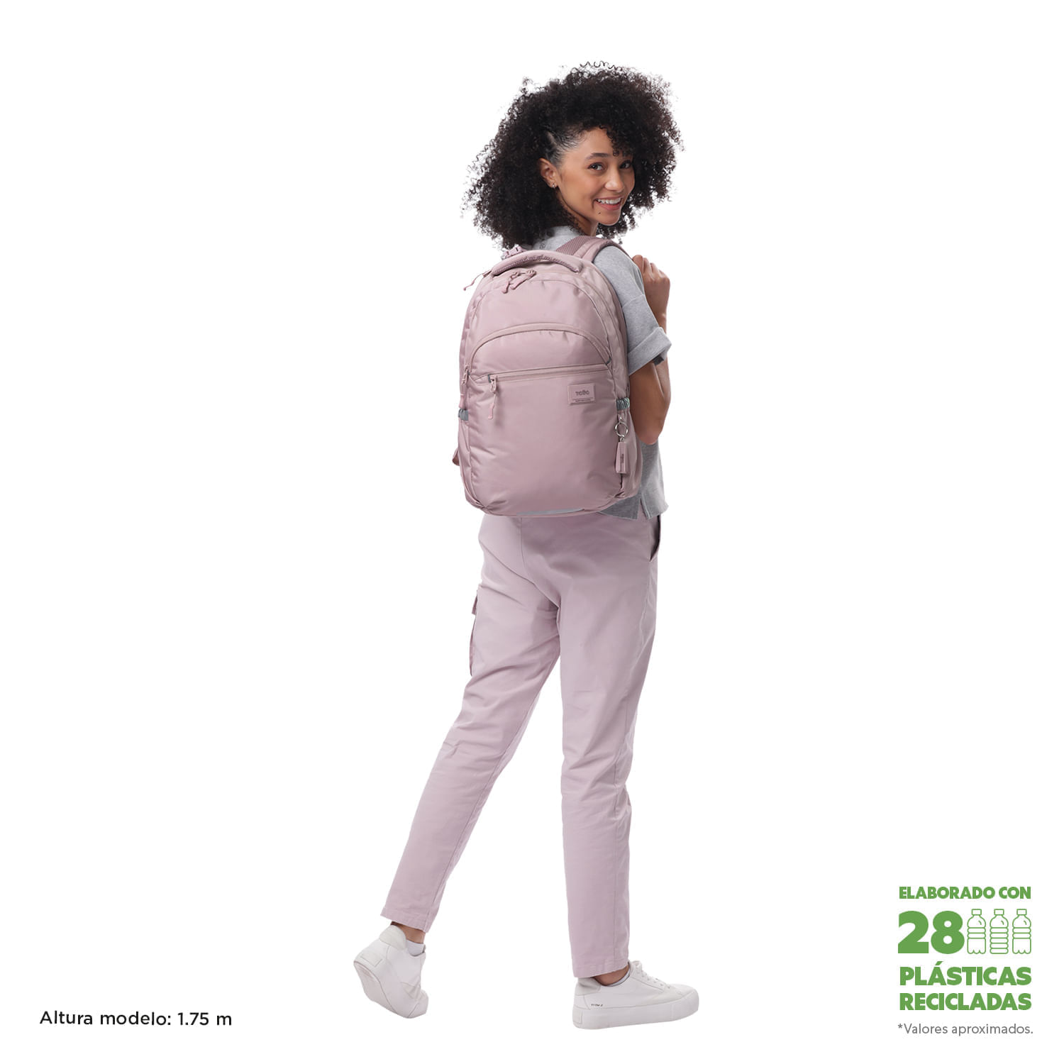 Morral Porta PC 15.4" Indo Rosado Mujer