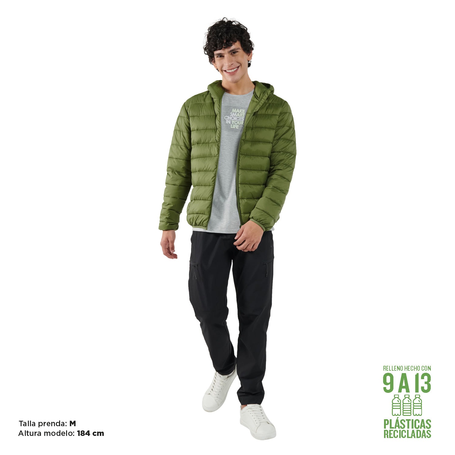 Chaqueta Verde Acolchada Colormen Hombre