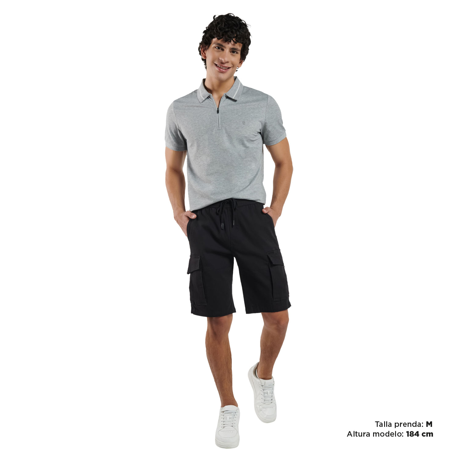 Bermuda para Hombre Karwin cargo Negra