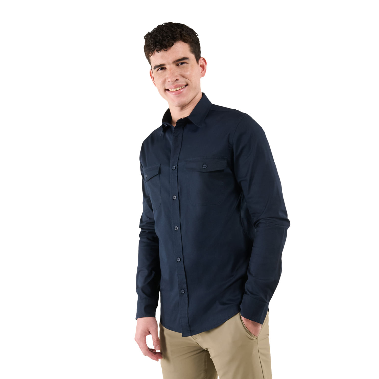 Camisa para Hombre Manga Larga Garnet Azul