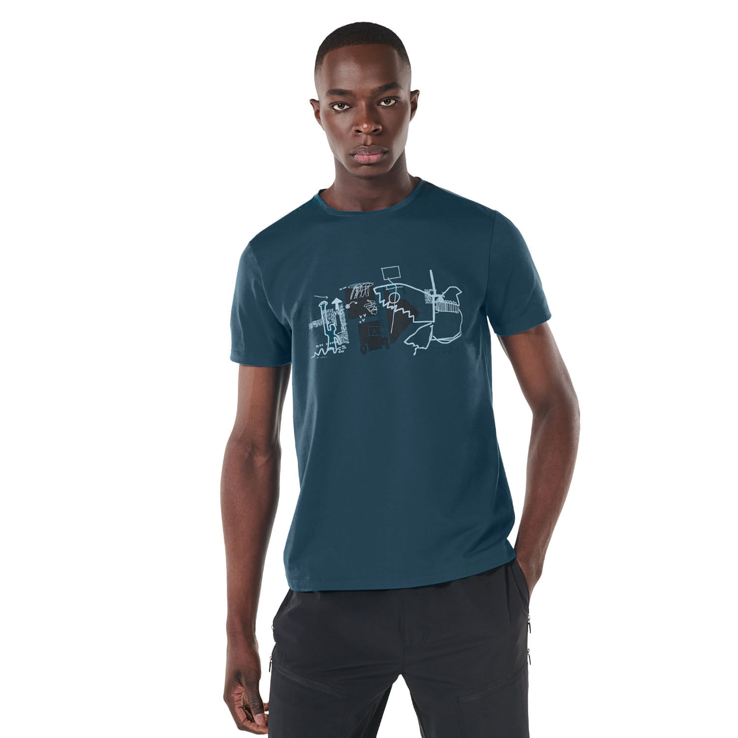 Camiseta para Hombre Atena Xxl Azul