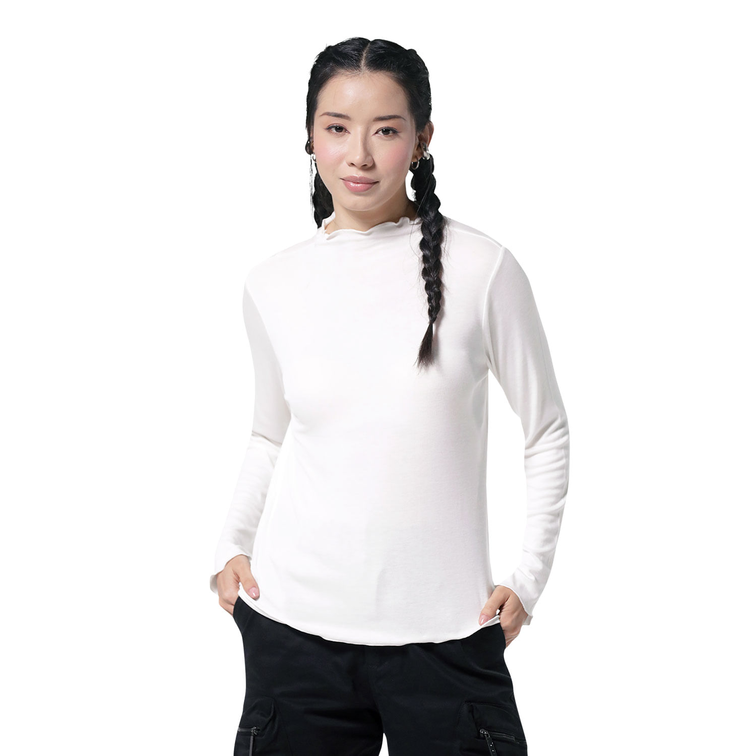 Buzo Cuello Redondo Para Mujer Rove Ultraliviano Xl Blanco