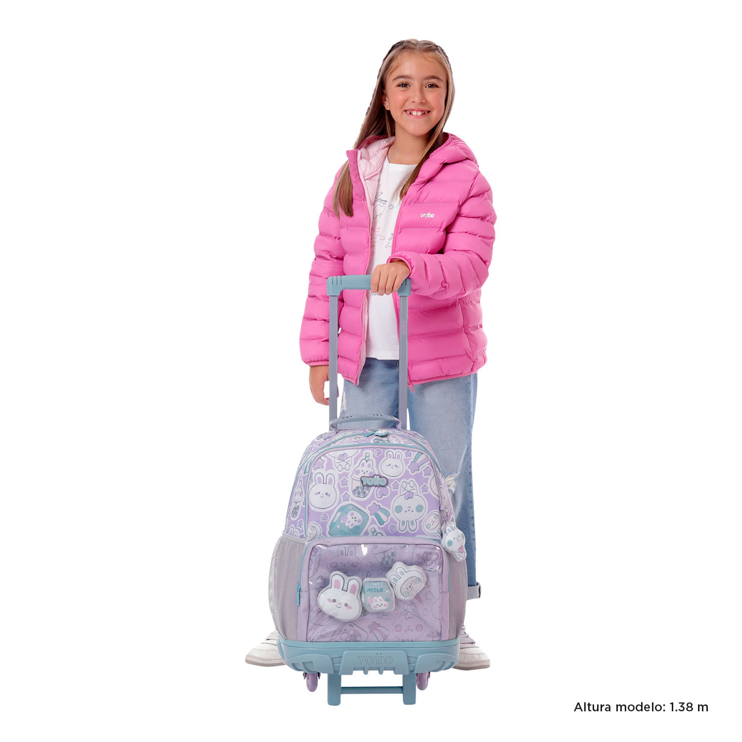 Morral con ruedas Niña Kawi Grande Morado