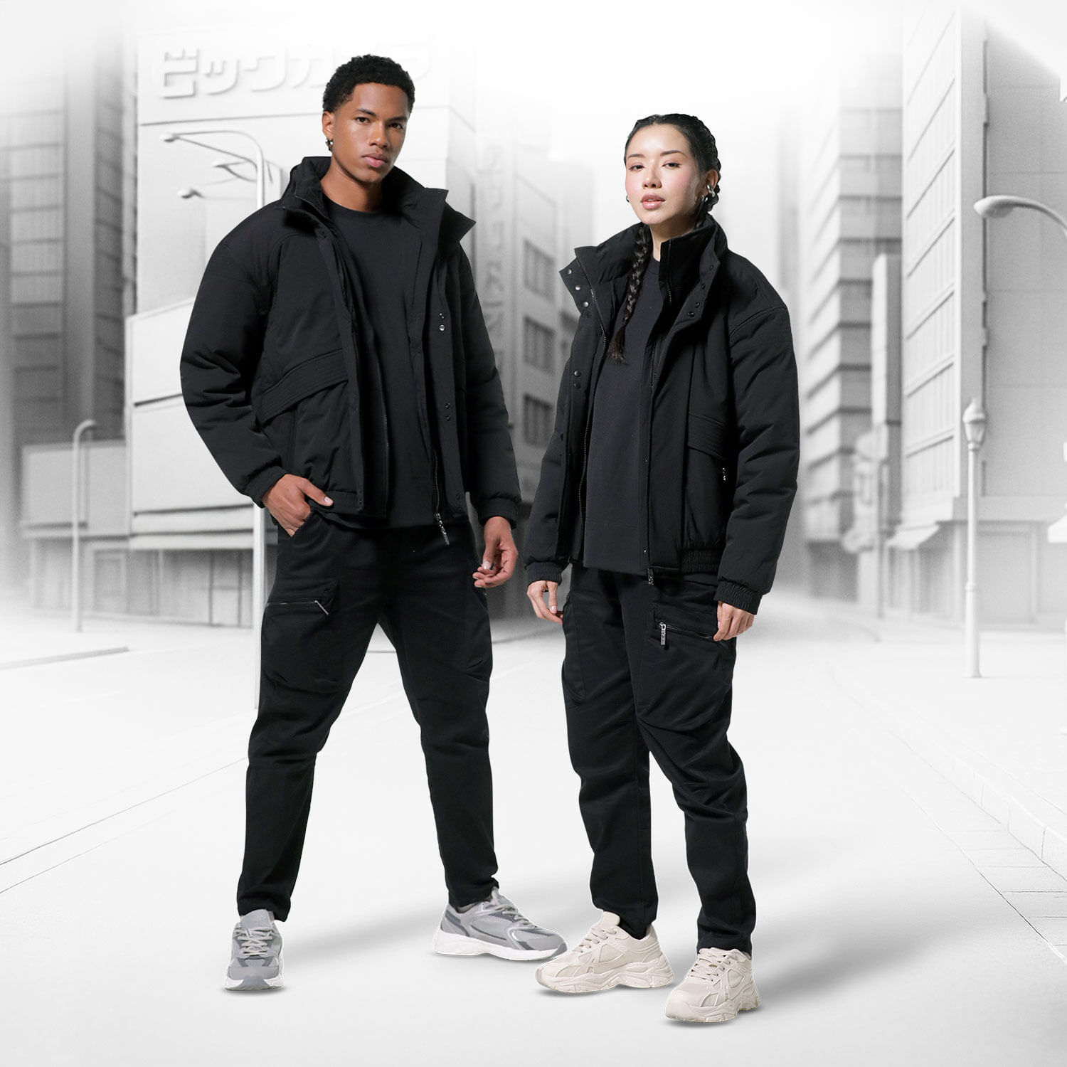 Chaqueta Unisex Tipo Bomber Cross Acolchada de Viaje
