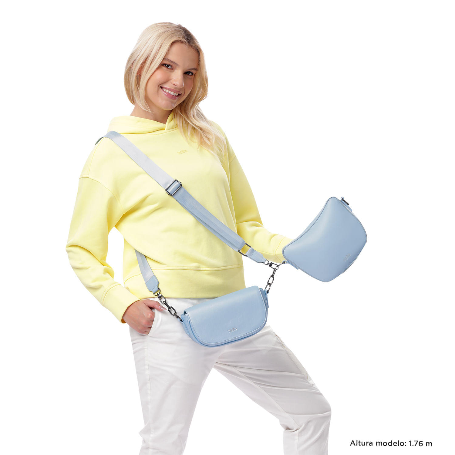 Bolso Crossbody X 2 Style Pequeño Azul Mujer