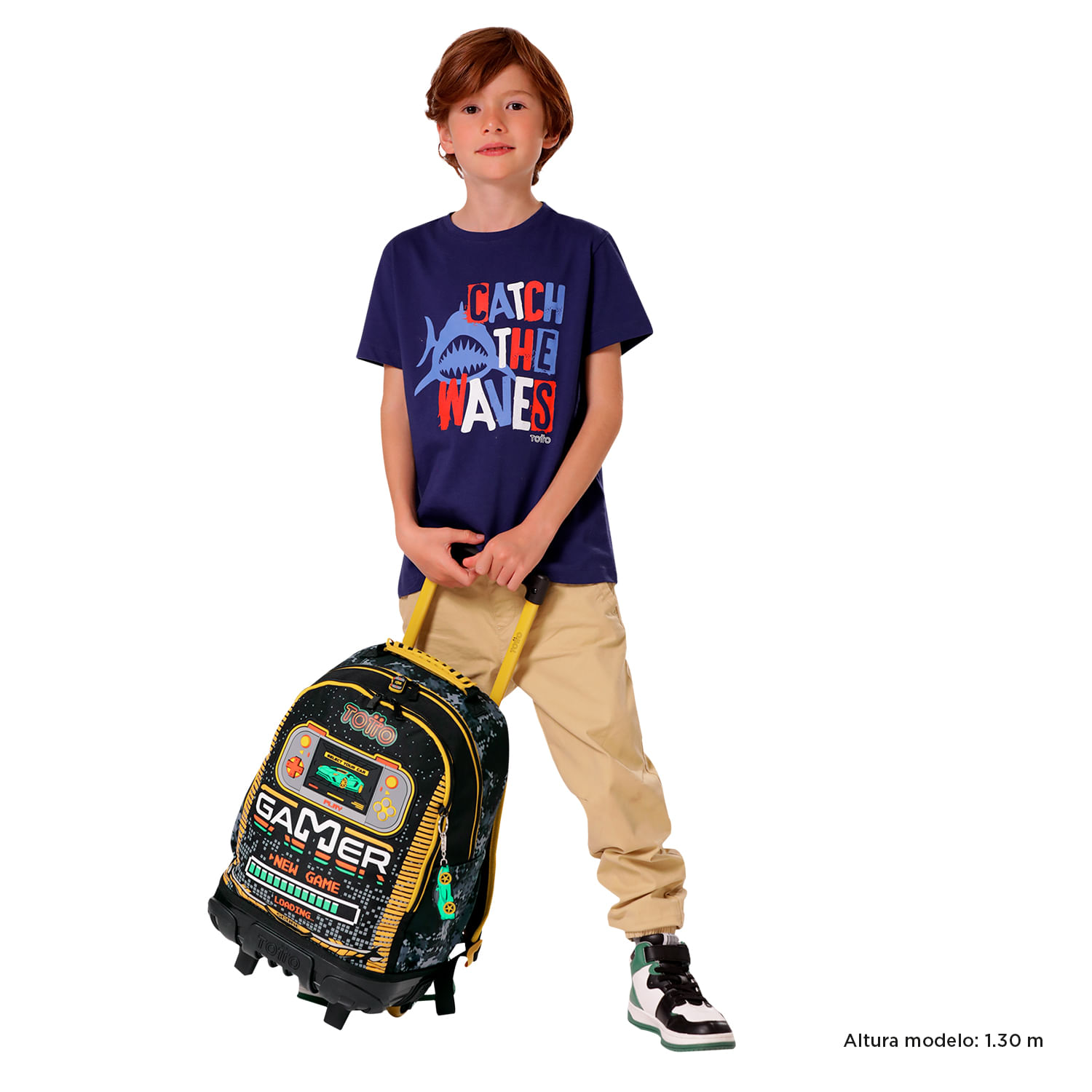 Morral ruedas Niño Best Game Mediano Negro