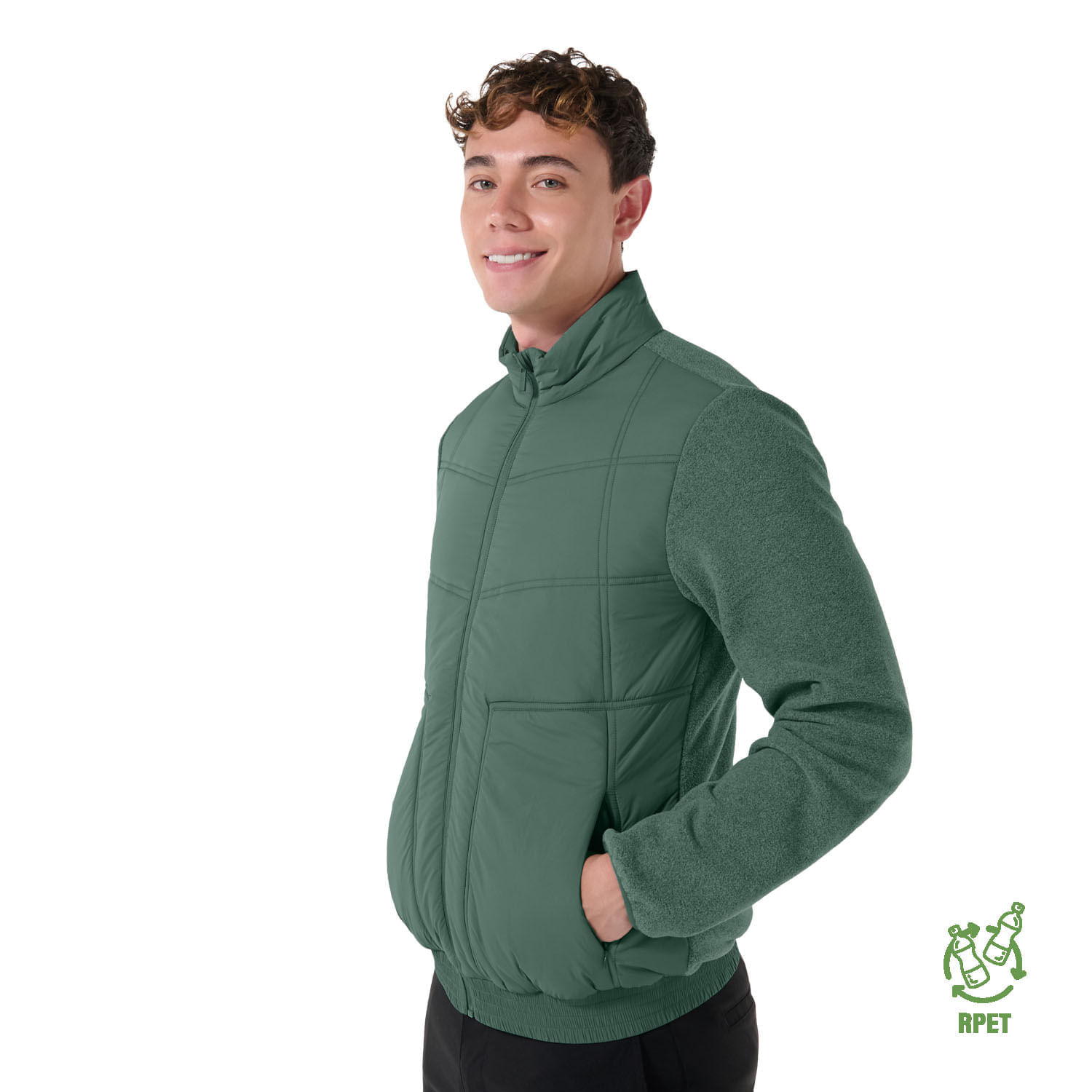 Chaqueta para Hombre Acolchada Jetty Xxl Verde