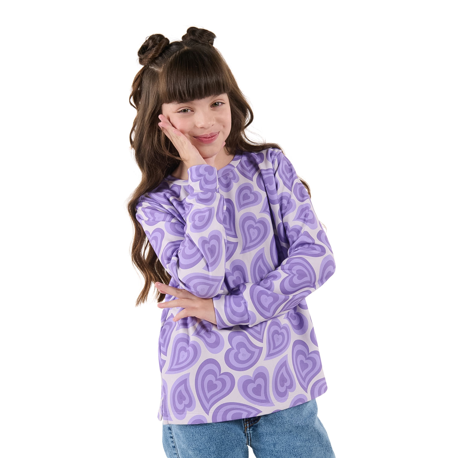Buzo para Niña Li Ce Doqui Estampado Morado