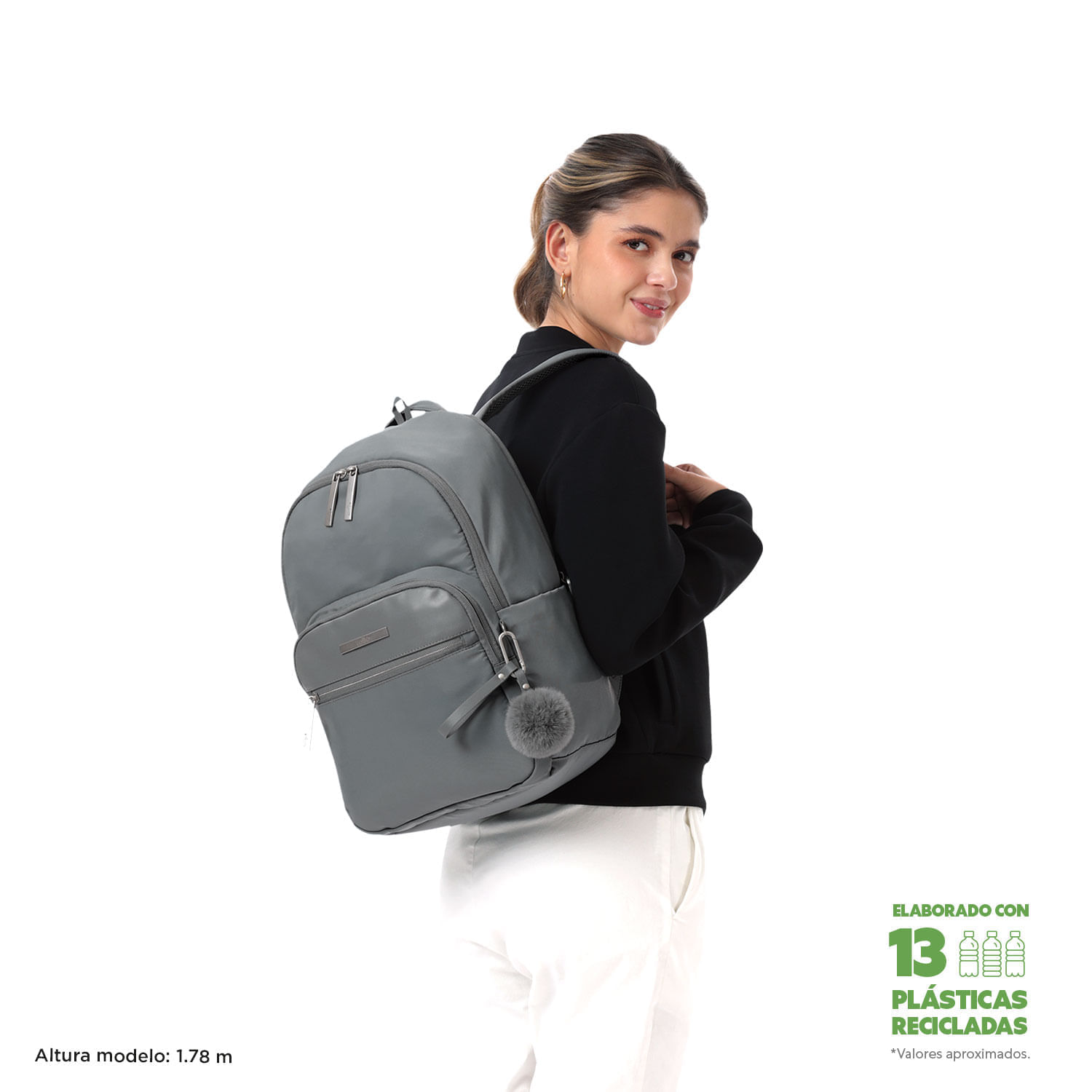 Morral Para Oficina Adelaide 3 2.0 Gris Mujer