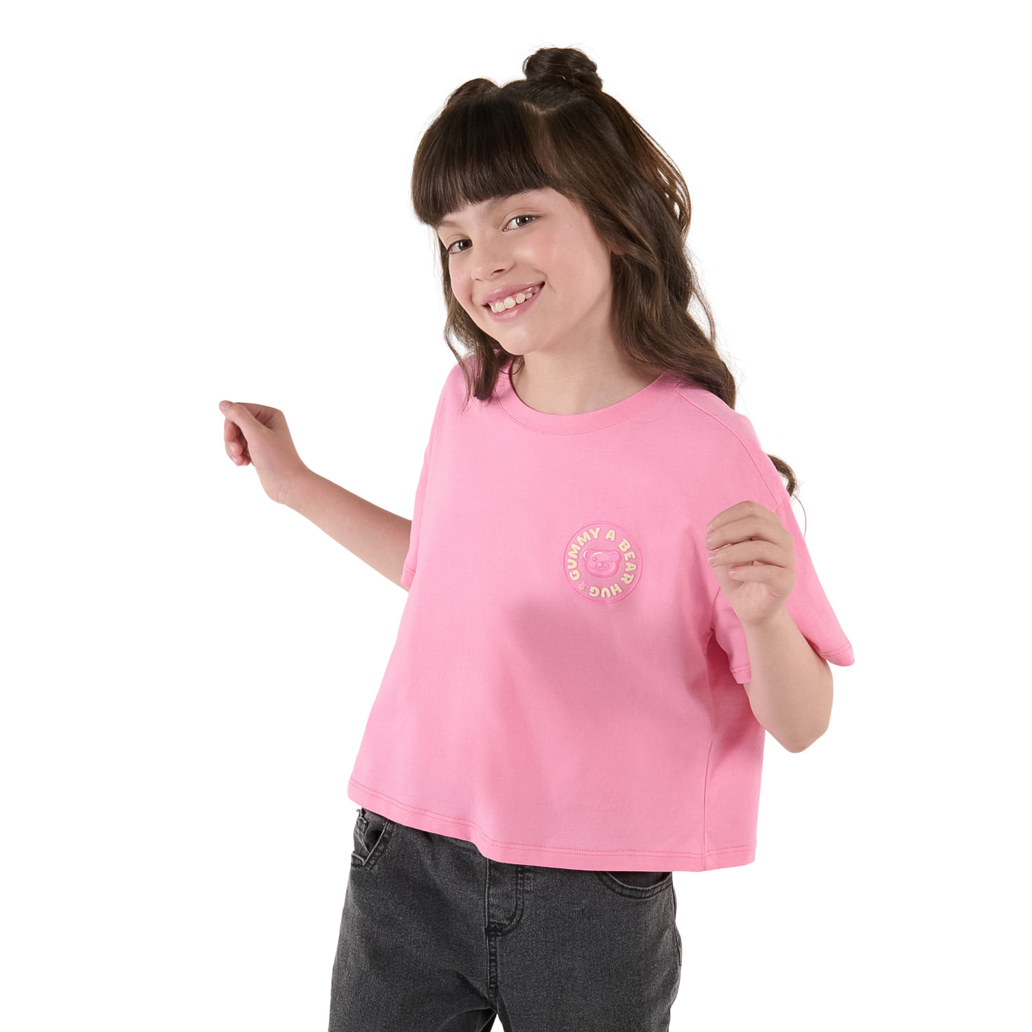 Camiseta para Niña Montally Rosada