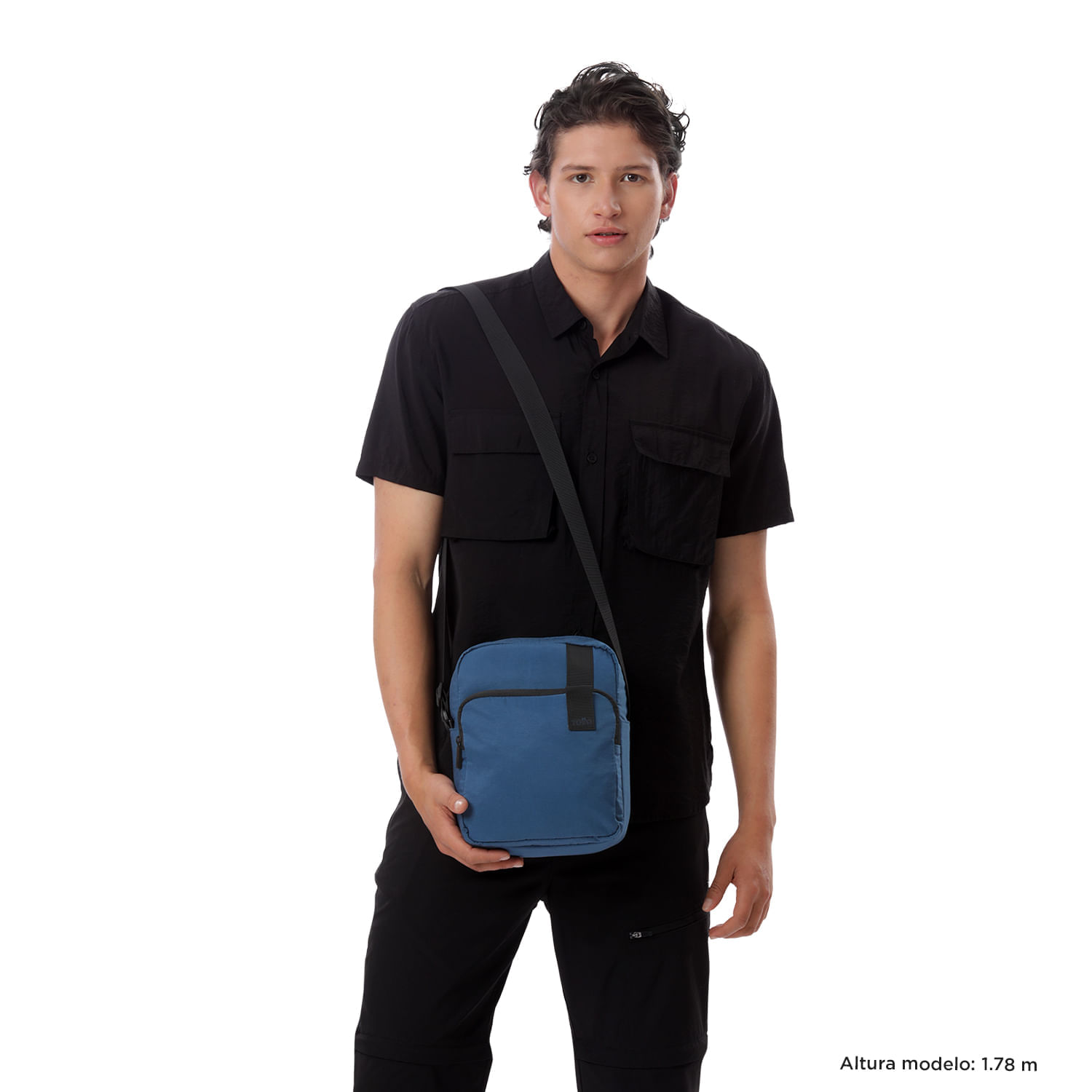 Bolso Crossbody Drill Hombre Azul
