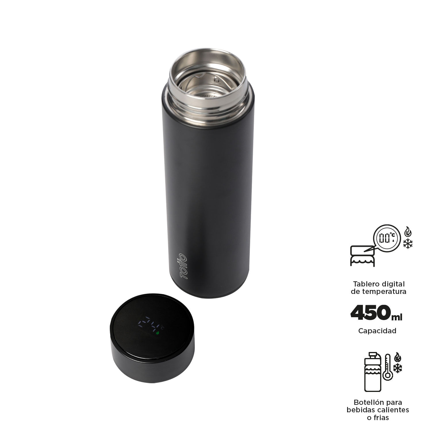 Botilito Térmico Scan 450 ml Negro