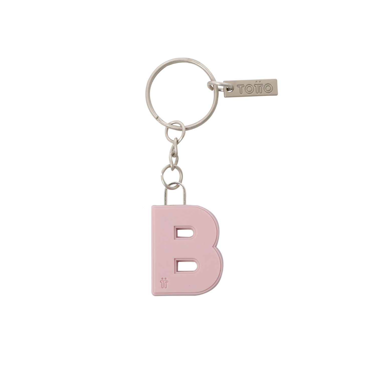 Llavero de Goma Abc color Rosado