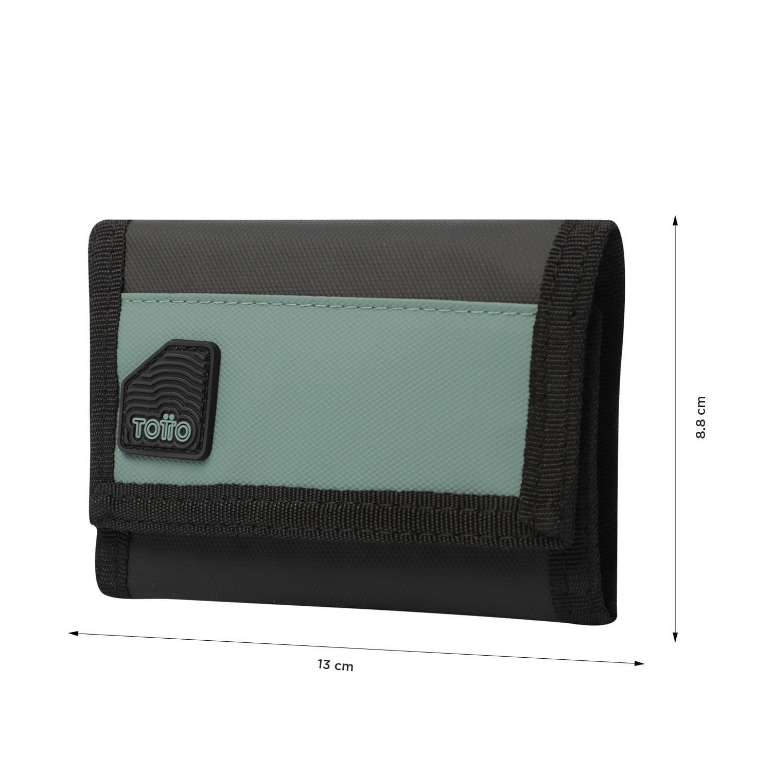 Billetera Contrast Chain con RFID Blocker Negra/Verde Hombre