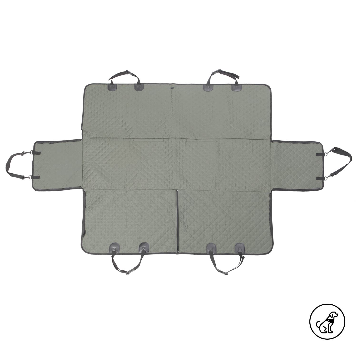 Protector de carro para mascotas Silla Trasera Ride Verde