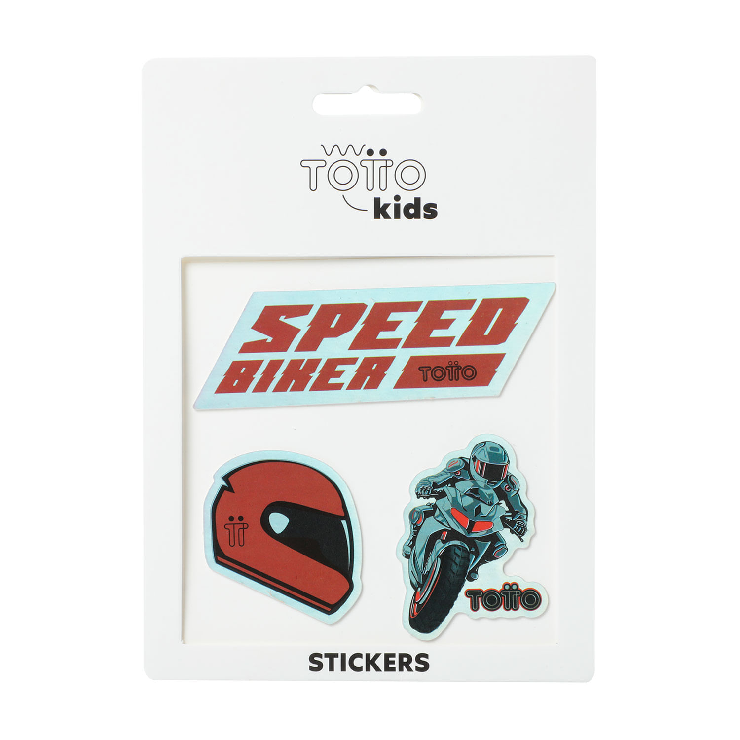 Calcomania Sticker Speed Biker para Niño Rojo