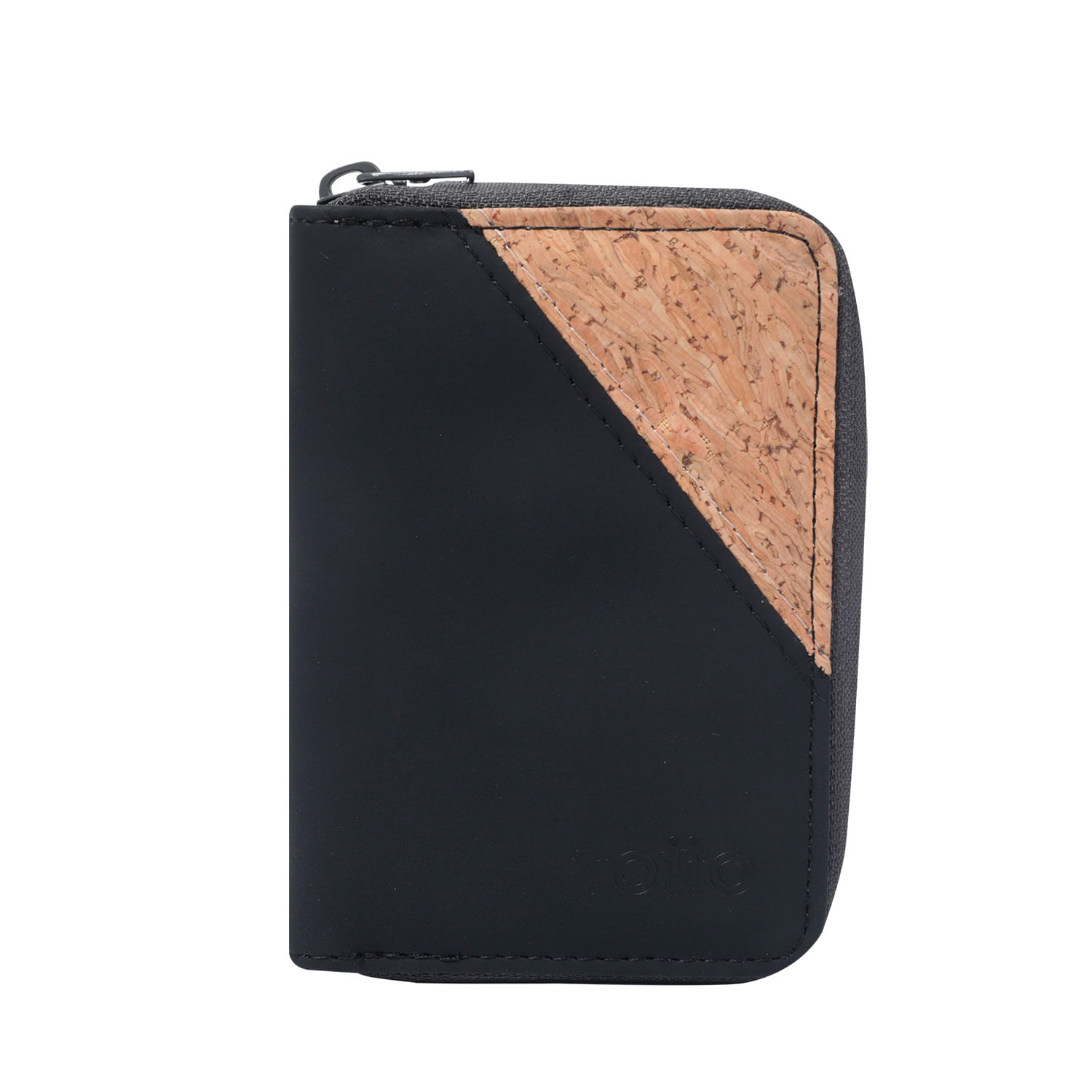 Billetera Cork Hombre Negra pequeña