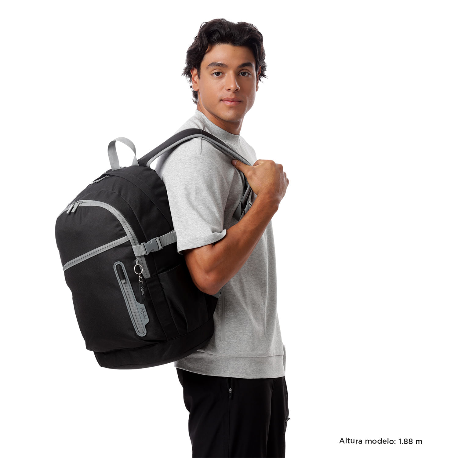 Morral Porta PC 16" Mina Negro Hombre