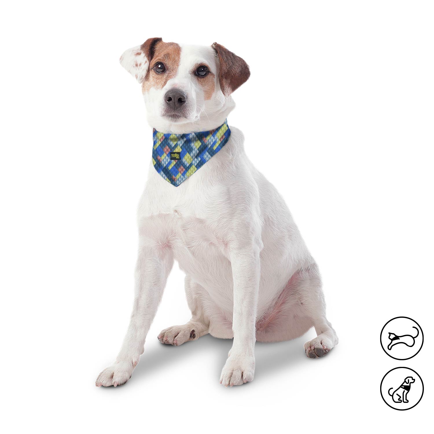 Pañuelo para perro Menta Doble Faz 2.0 Xl Gris