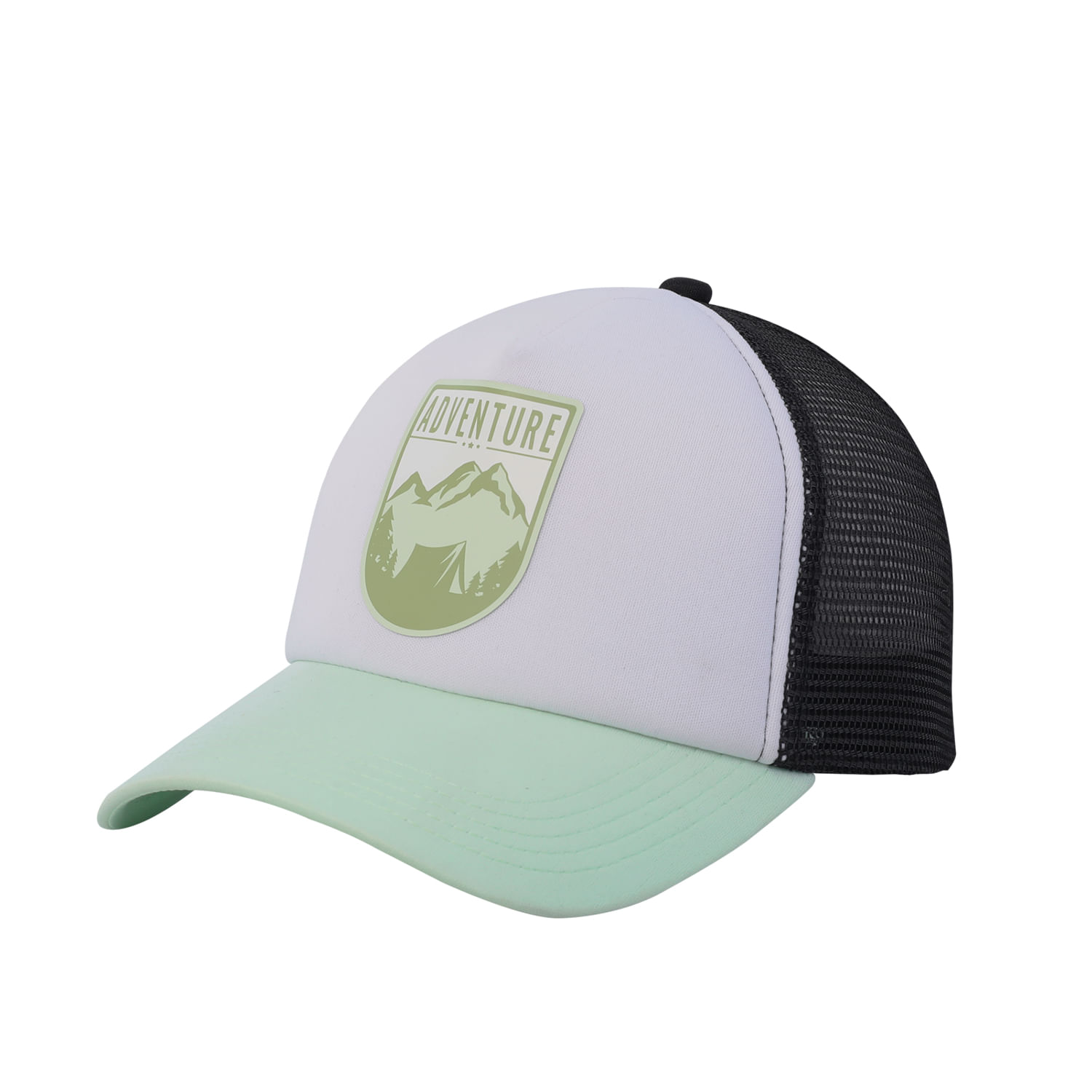 Gorra Camionera para Hombre Atlasy Blanca/Verde
