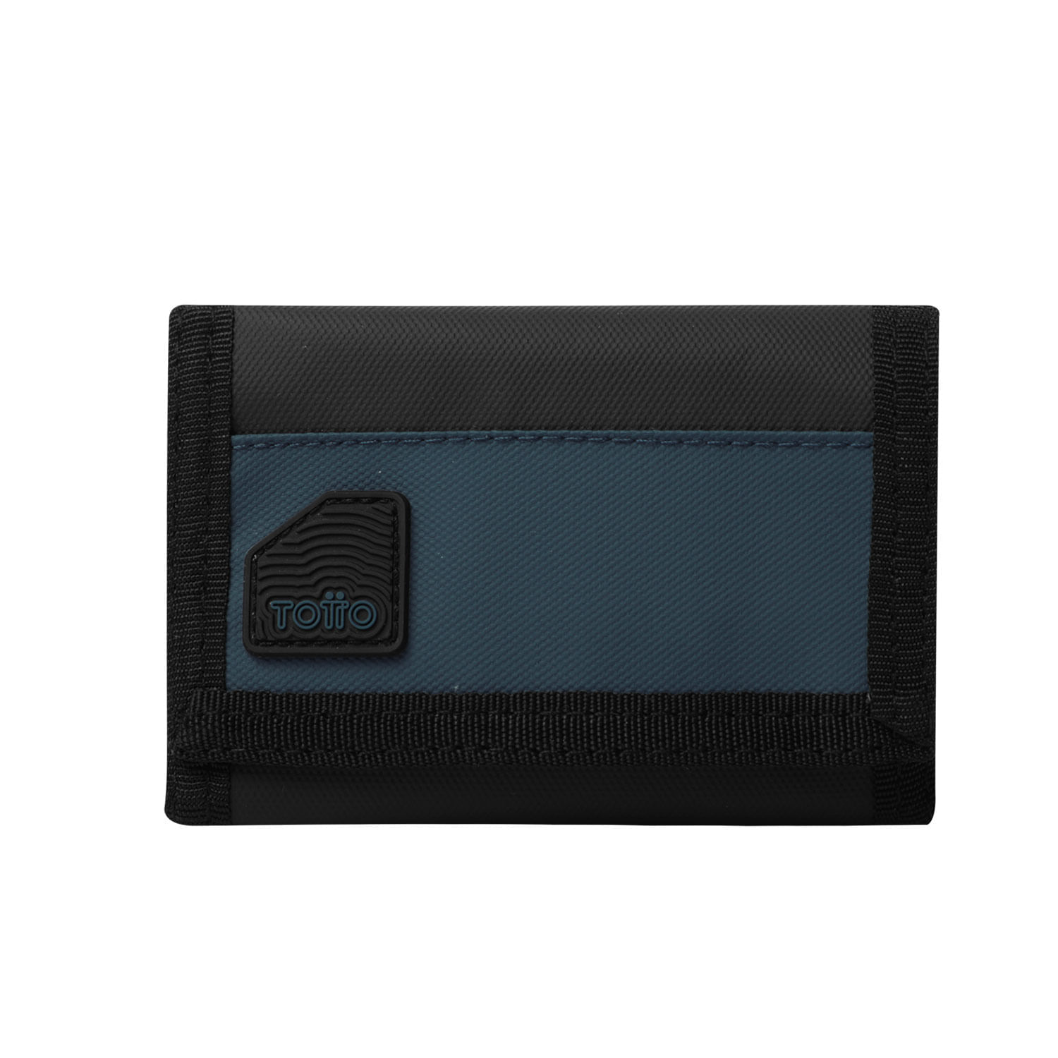 Billetera Contrast Chain con RFID Blocker Negra/Azul Hombre