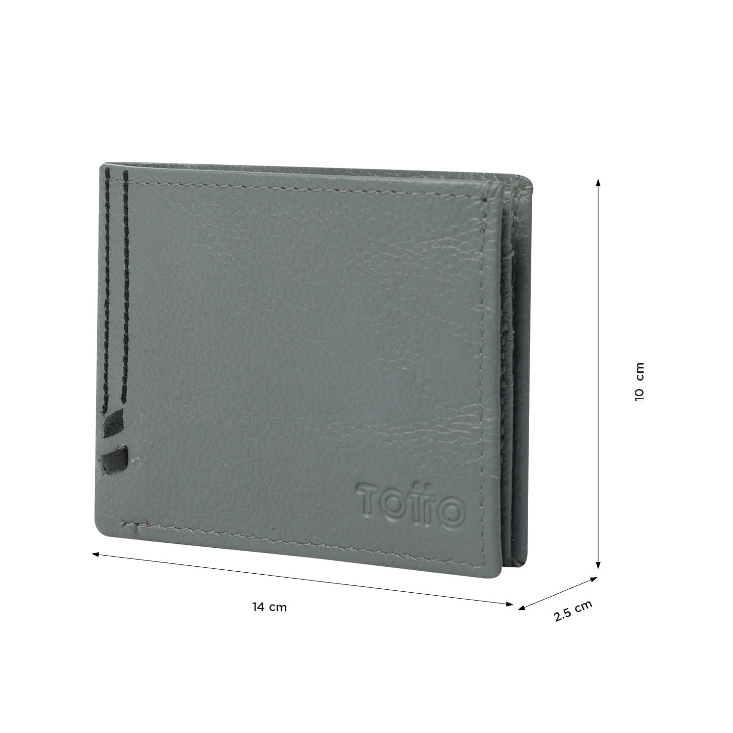 Billetera De Cuero Maxi con RFID Blocker Gris Hombre