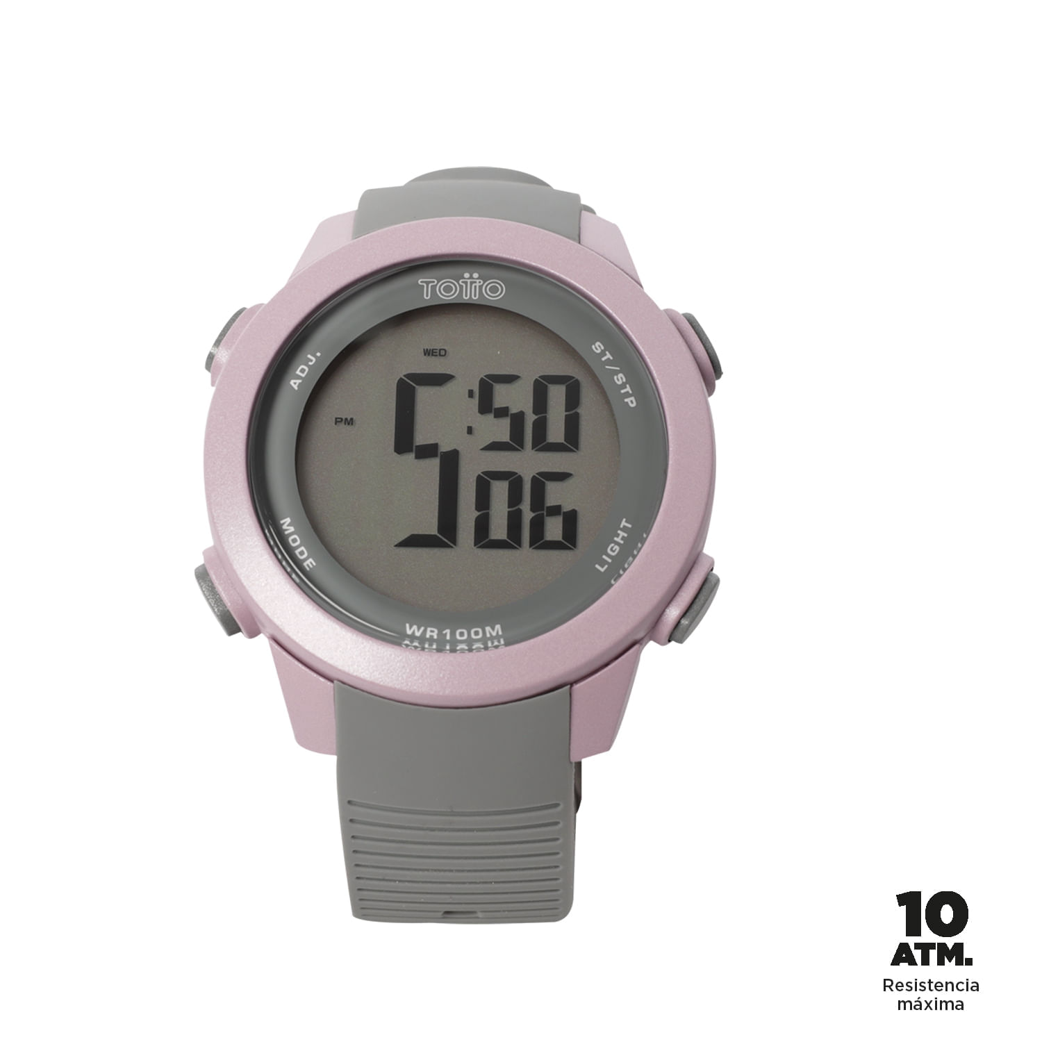 Reloj Digital Chron color Gris Mujer