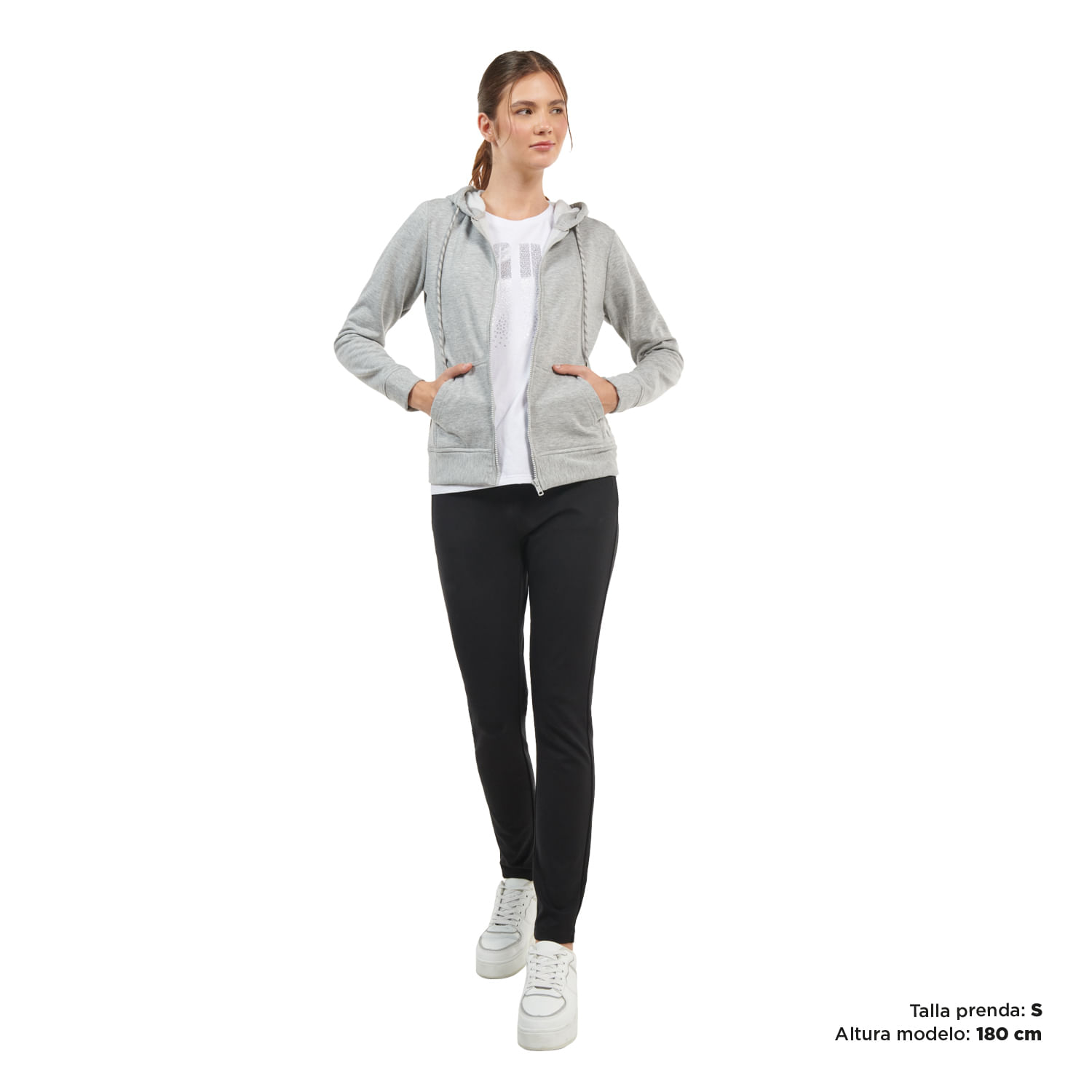 Buzo para mujer Mout hoodie gris