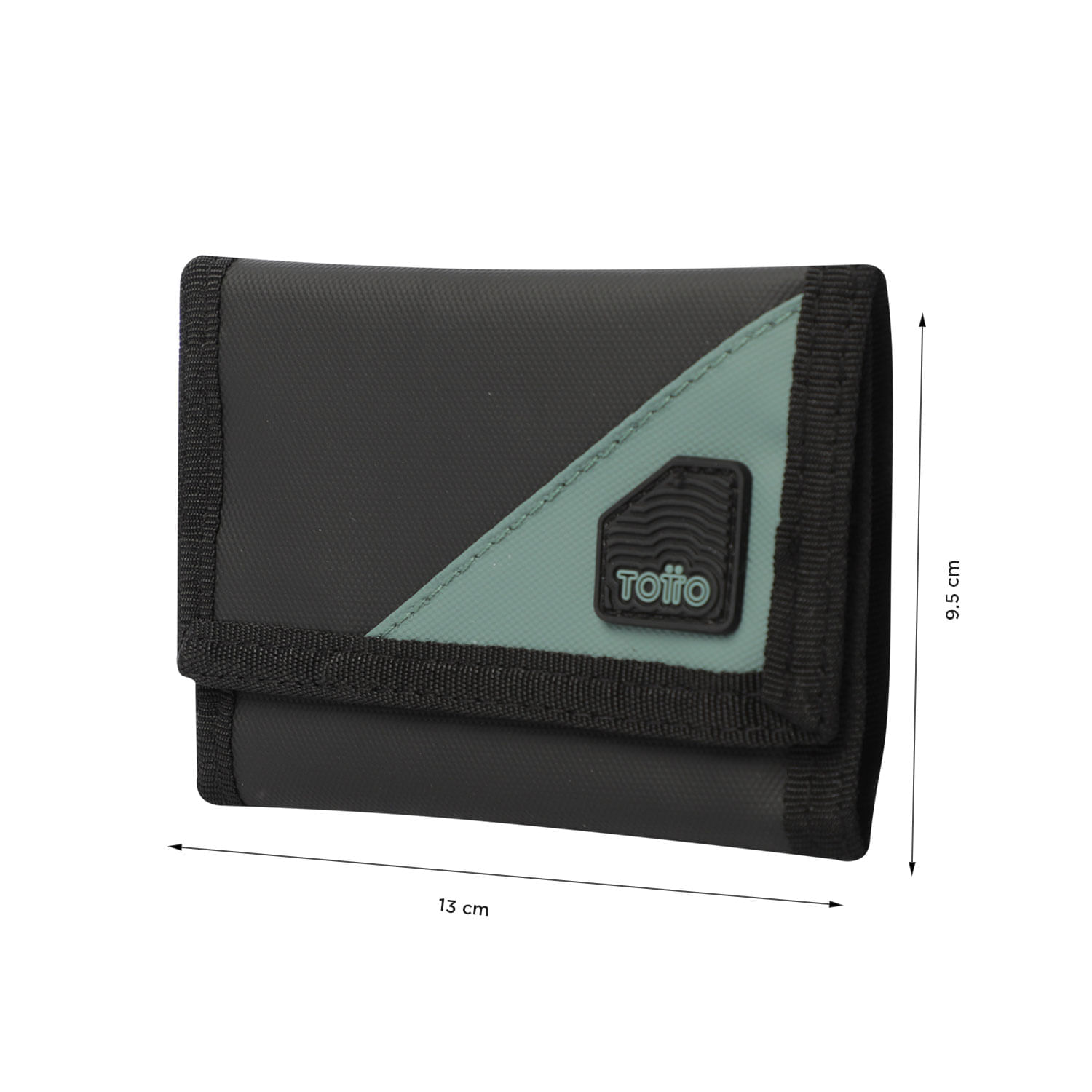 Billetera Contrast Can con RFID Blocker Negra/Verde Hombre