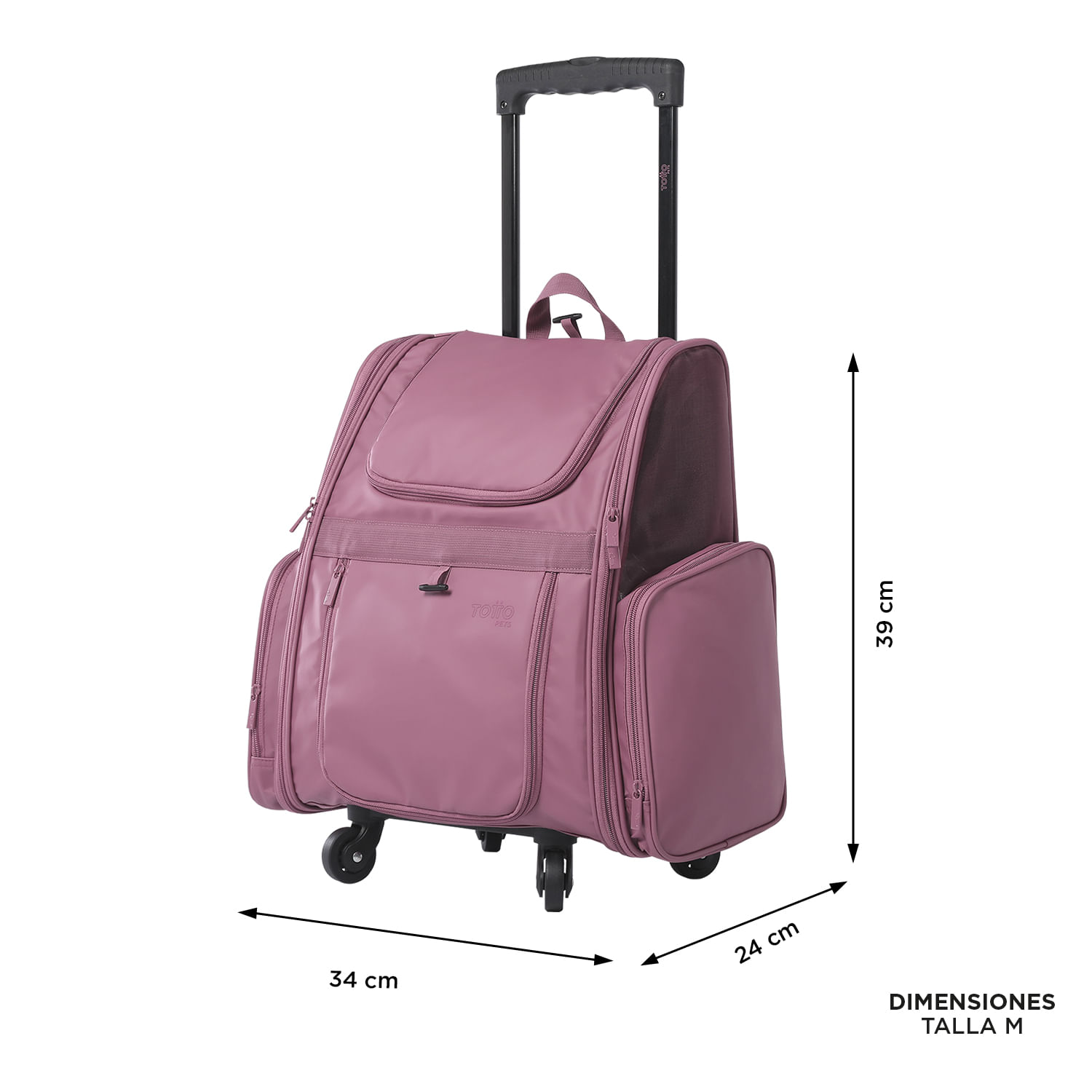 Cargador para mascota con ruedas Maxxie Rosado
