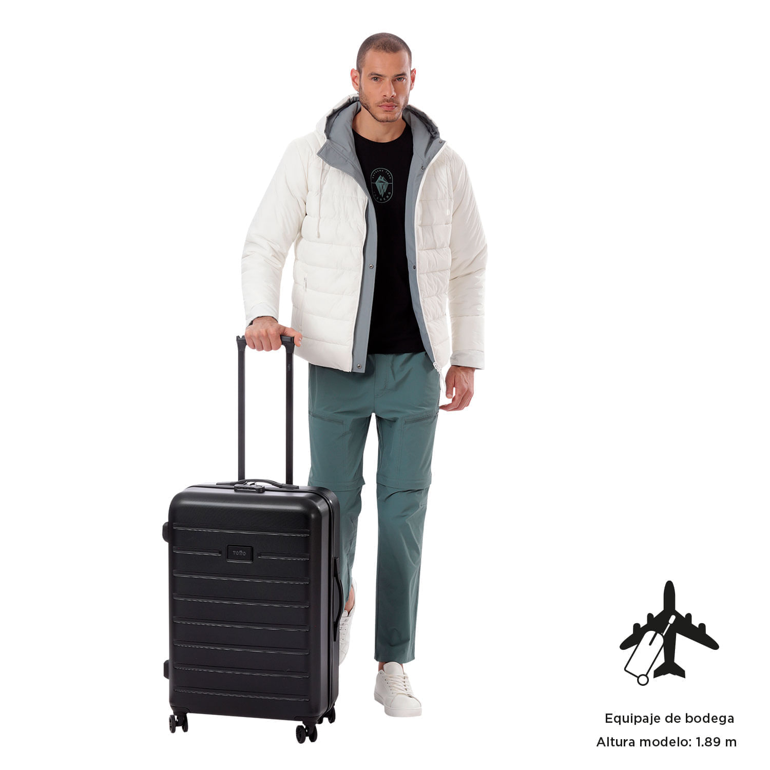 Maleta de Viaje Mediana 360 Helios 23 kilos Negra