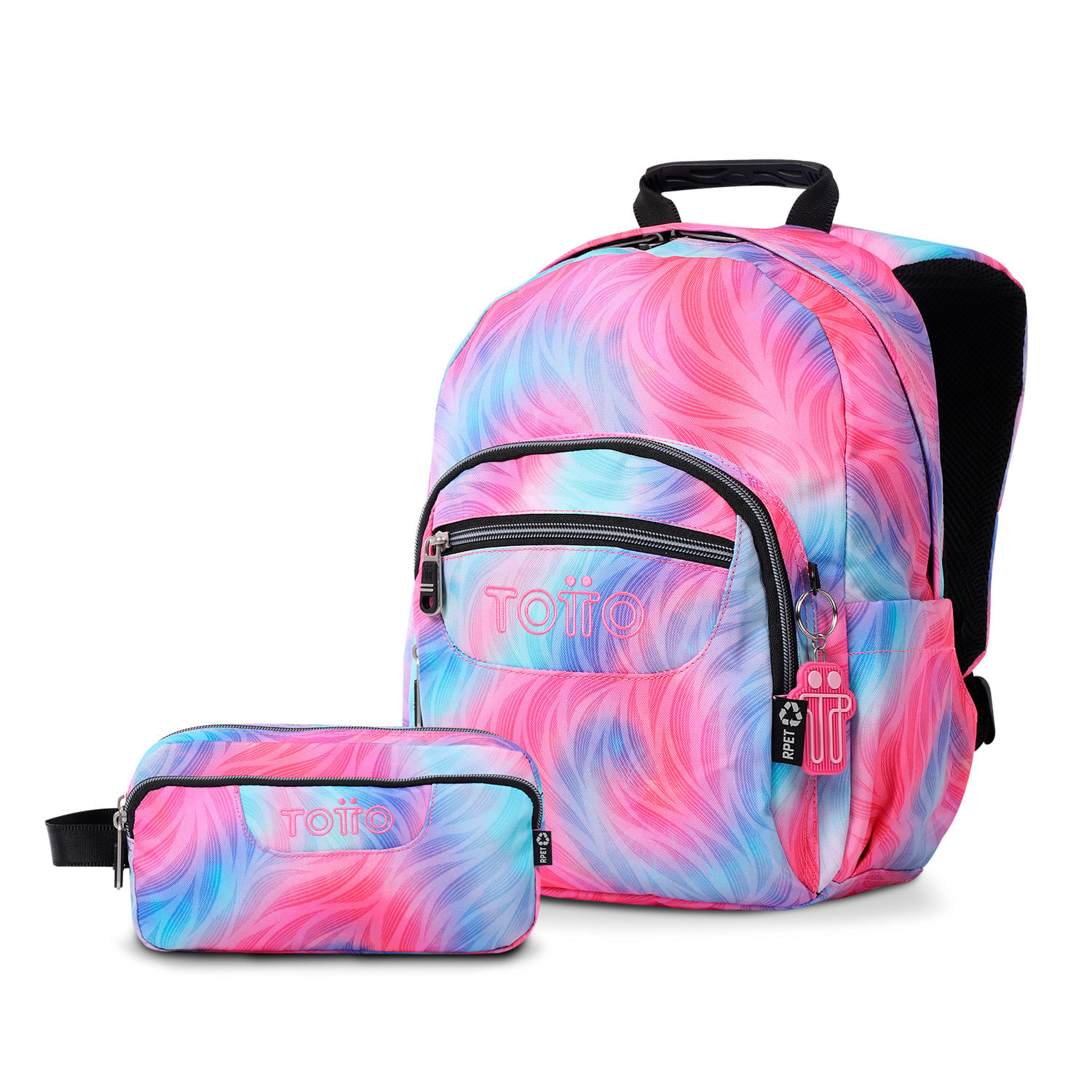 Kit Escolar Morral Tempera y Cartuchera Agapec Escarchado