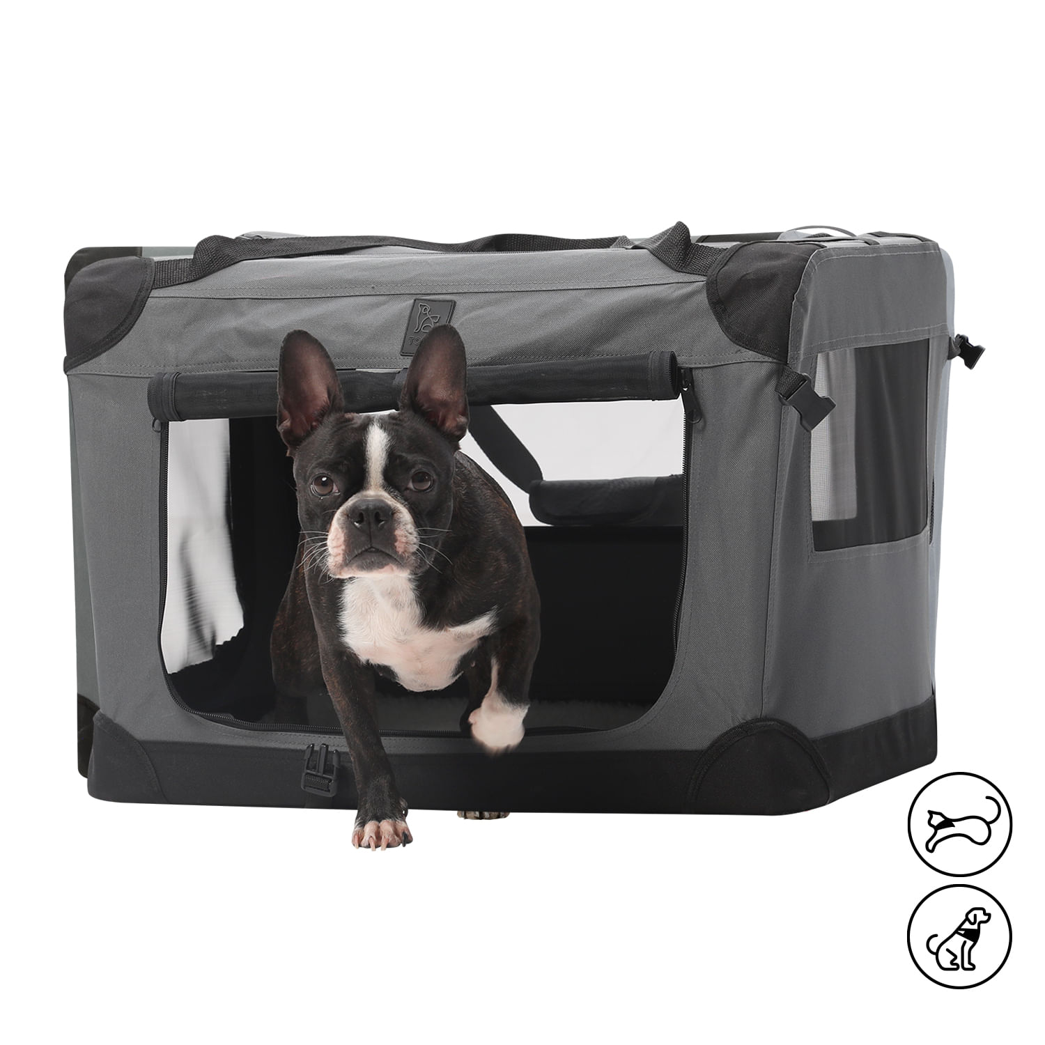 Guacal para Perro Pequeño Doggy Xs Gris