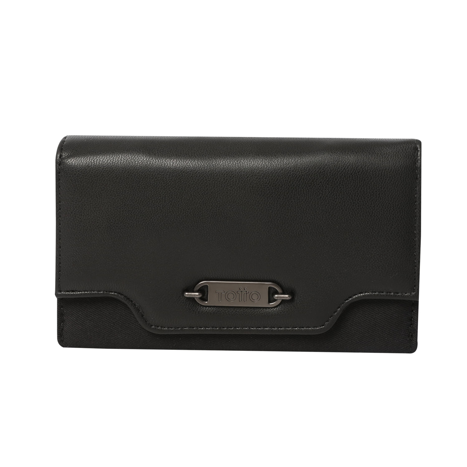 Billetera Toscana con RFID Blocker Negra Mujer