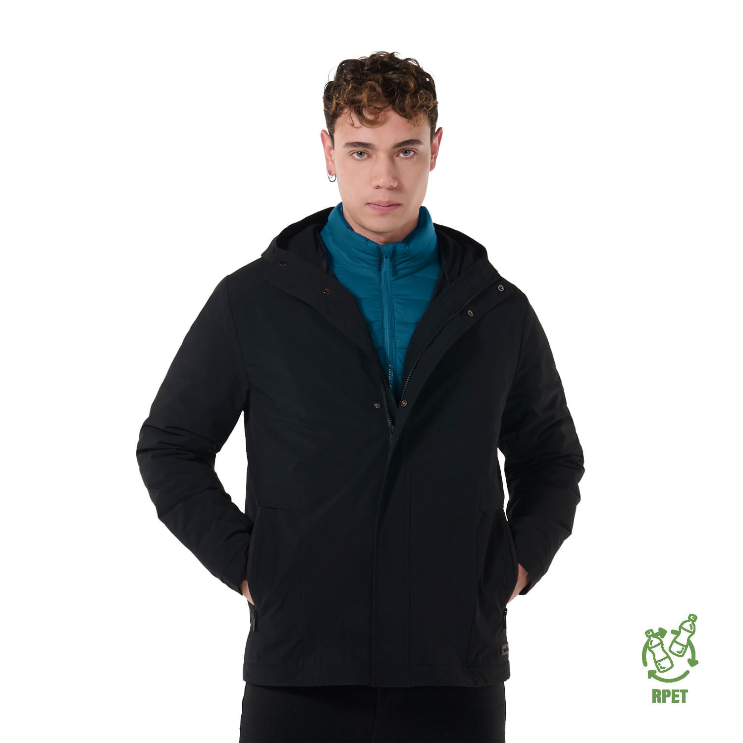 Chaqueta para Hombre Acolchada Maubois 3 En 1 Xxl Negra