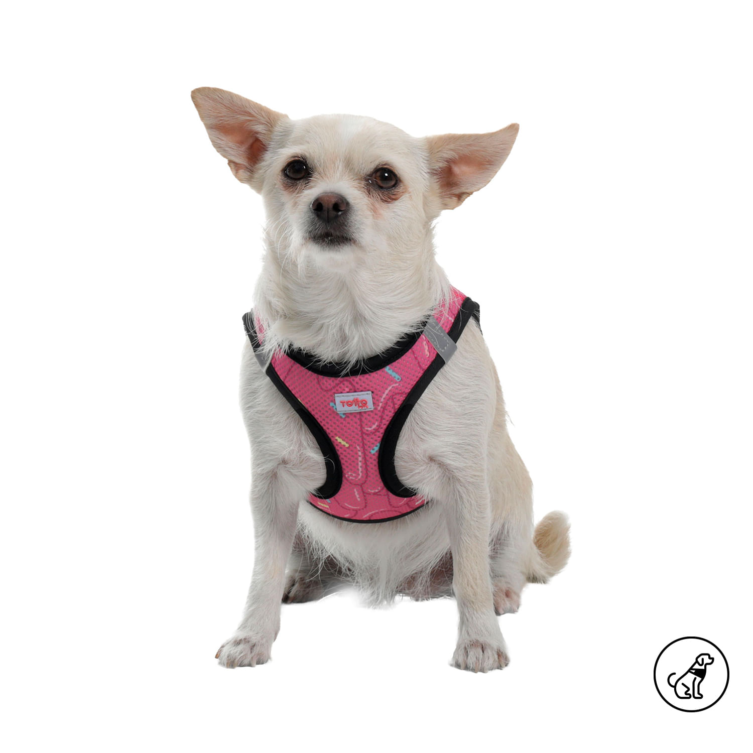 Arnés Pechera para Perro-Gato Toby M Rosado