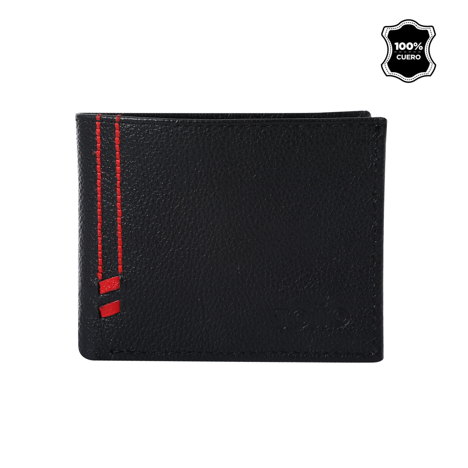 Billetera De Cuero Maxi Negra mediana Hombre