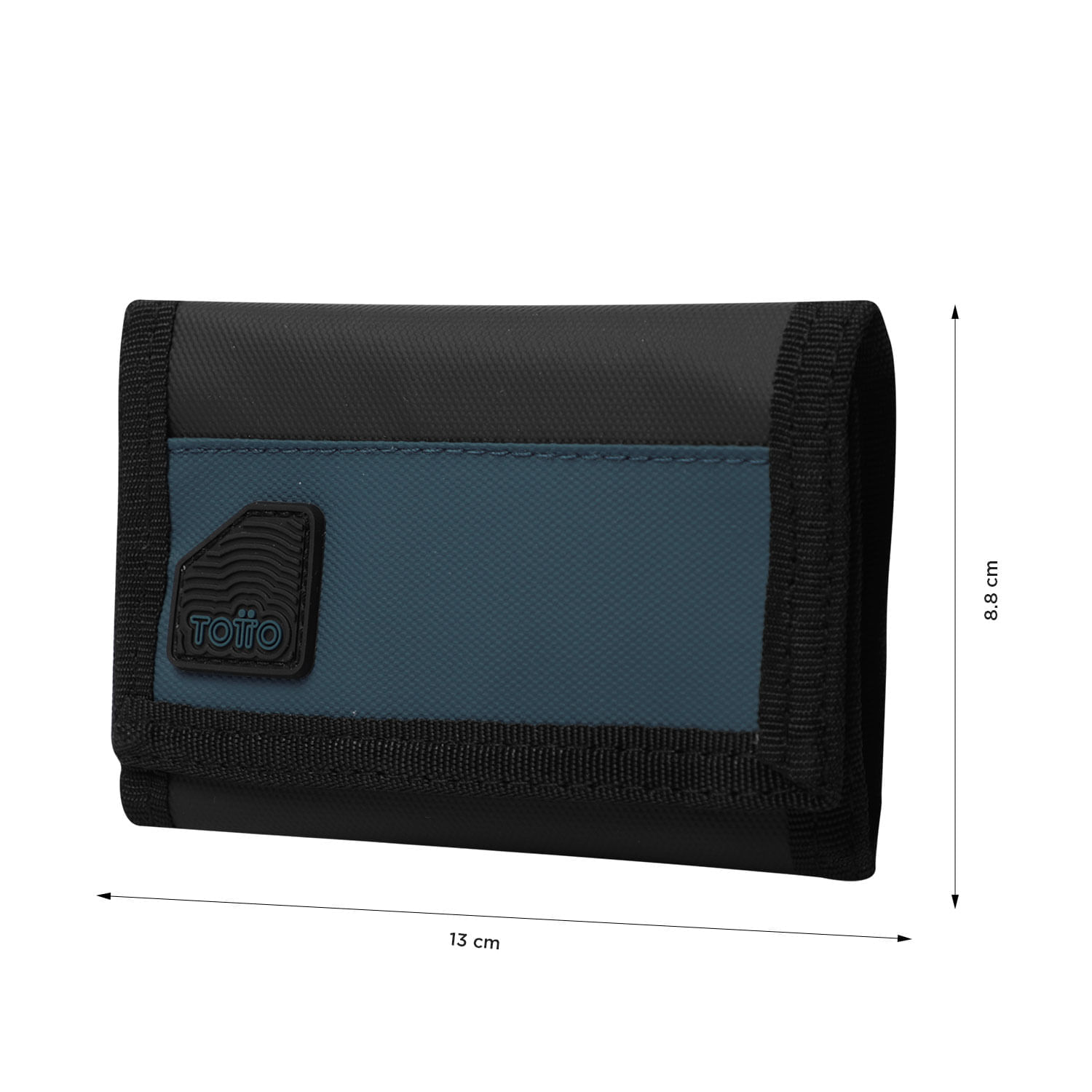 Billetera Contrast Chain con RFID Blocker Negra/Azul Hombre