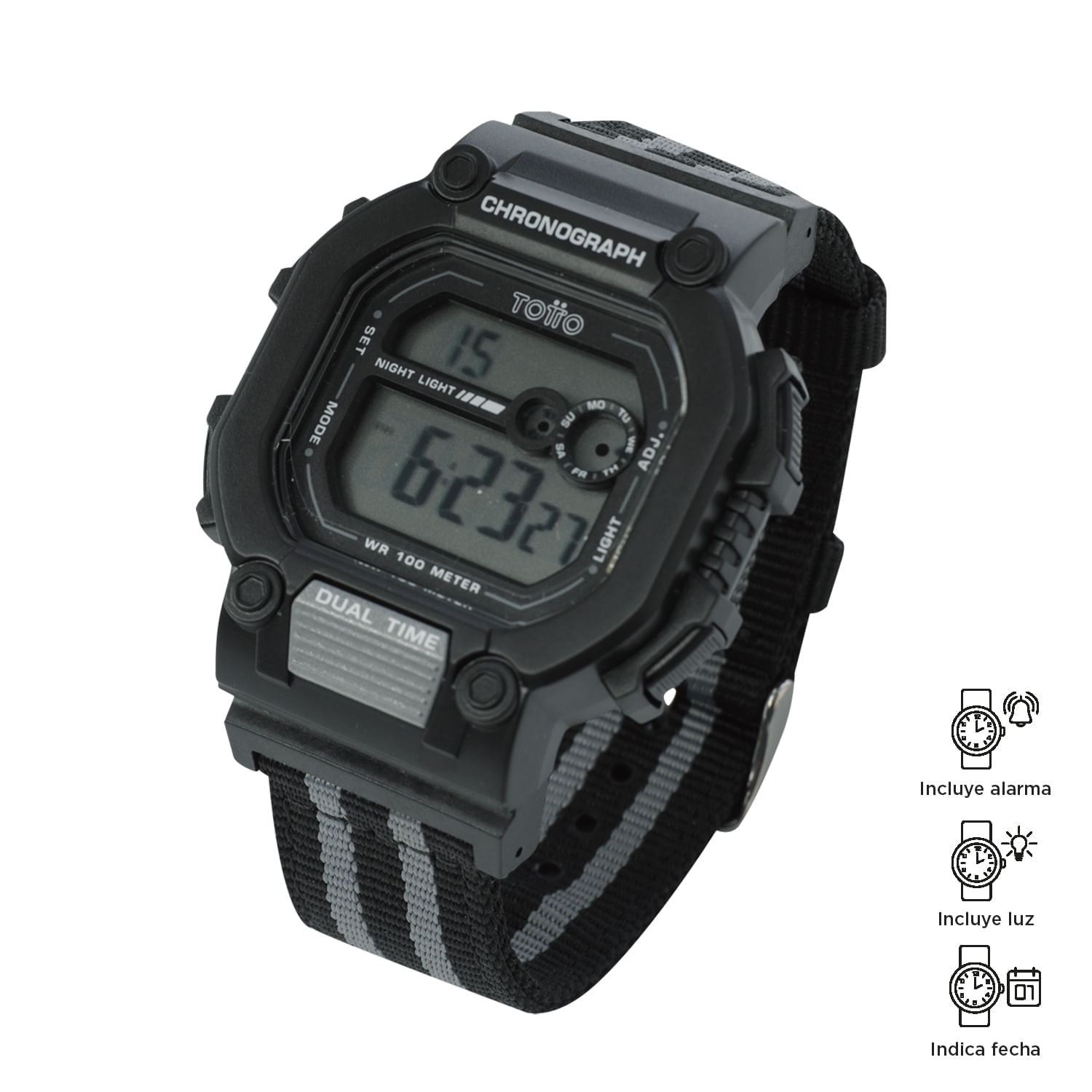 Reloj Digital Atv color Negro Hombre