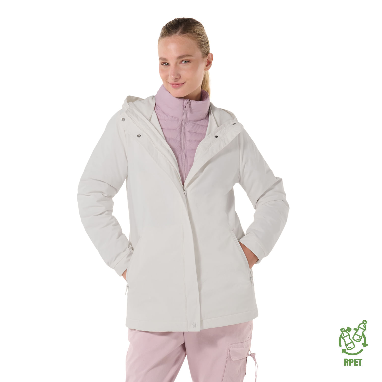 Chaqueta para Mujer Acolchada Nissi 3 En 1 Xl Blanca