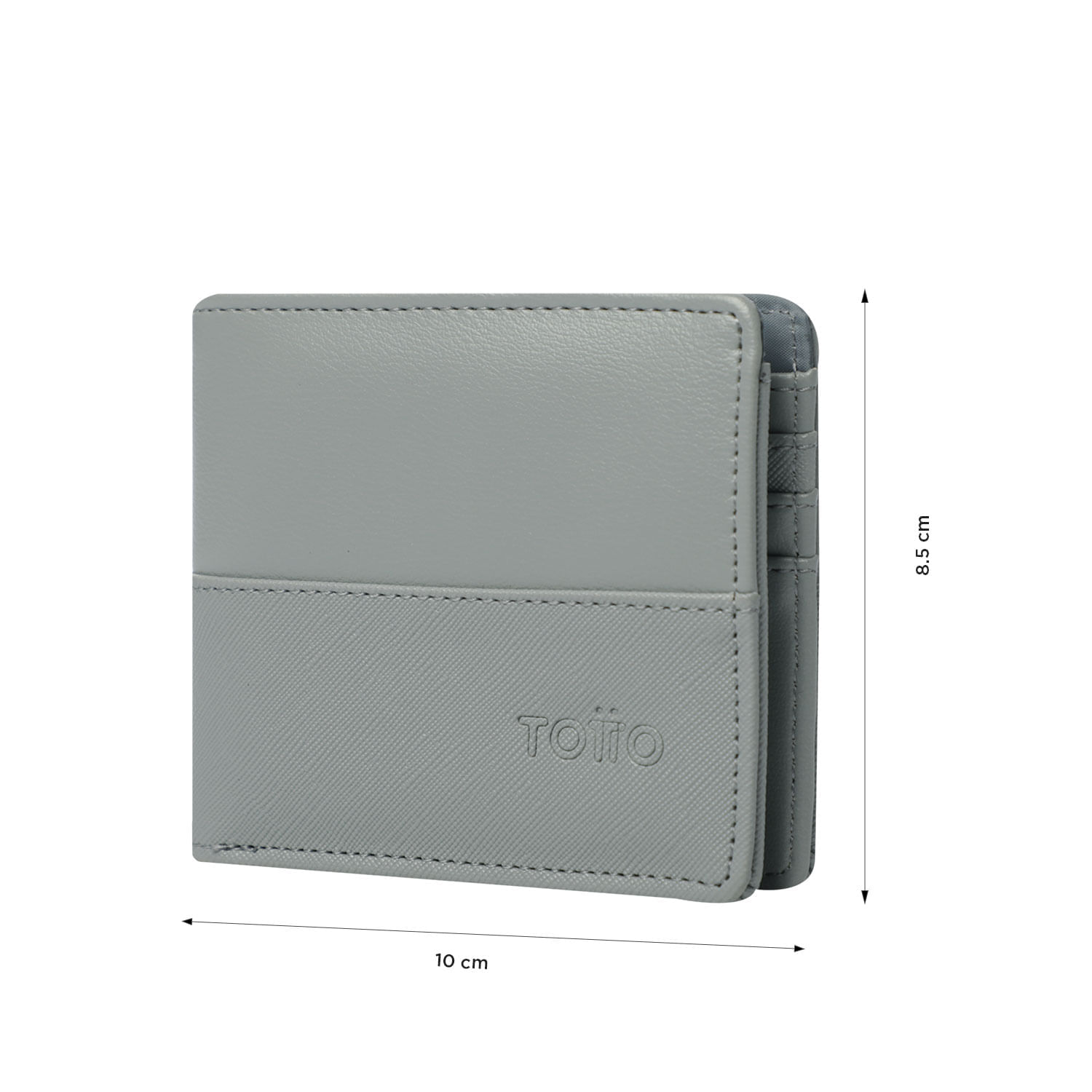 Billetera Saffiano Kri con RFID Blocker Gris Hombre