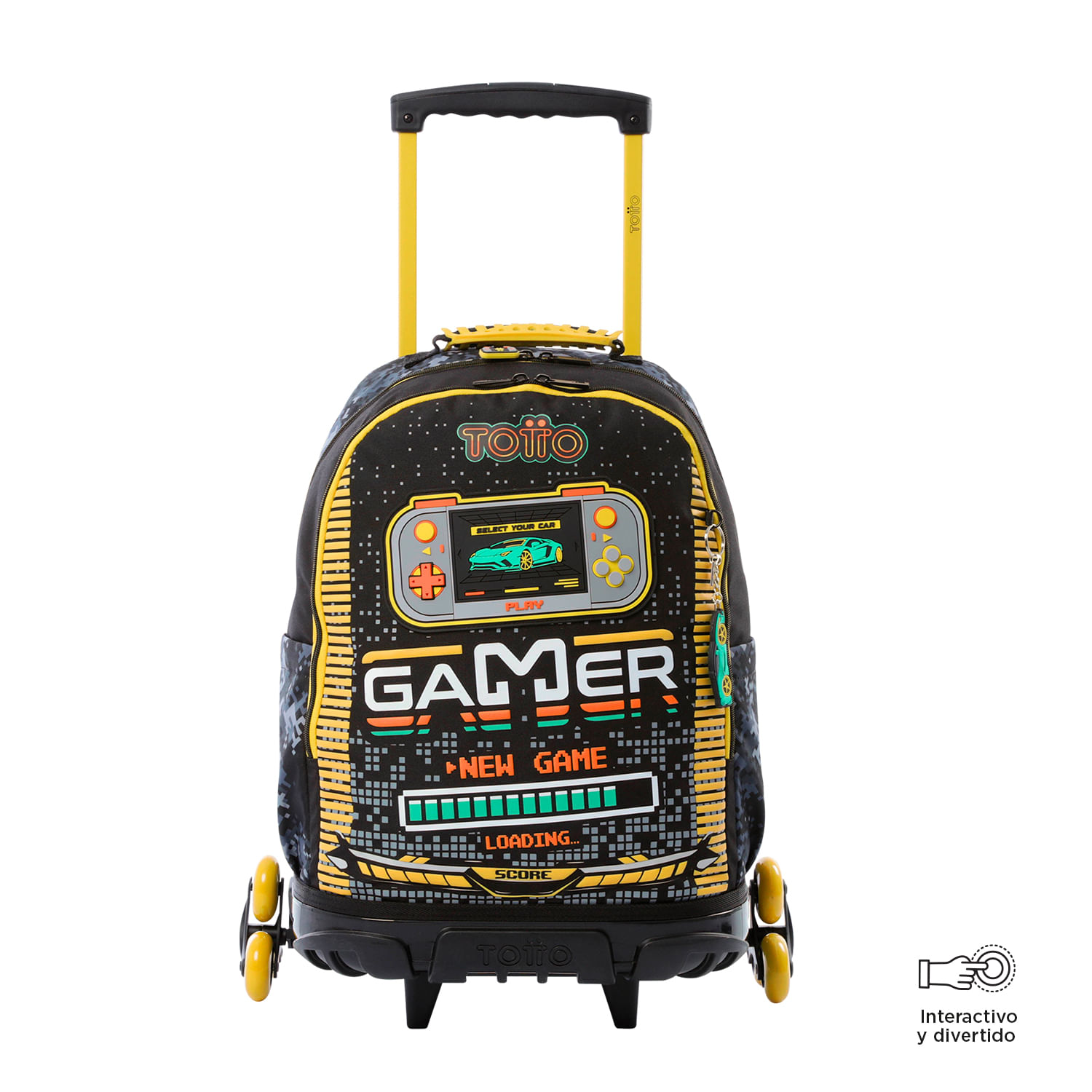 Morral con 3 ruedas Niño Best Game Grande Negro