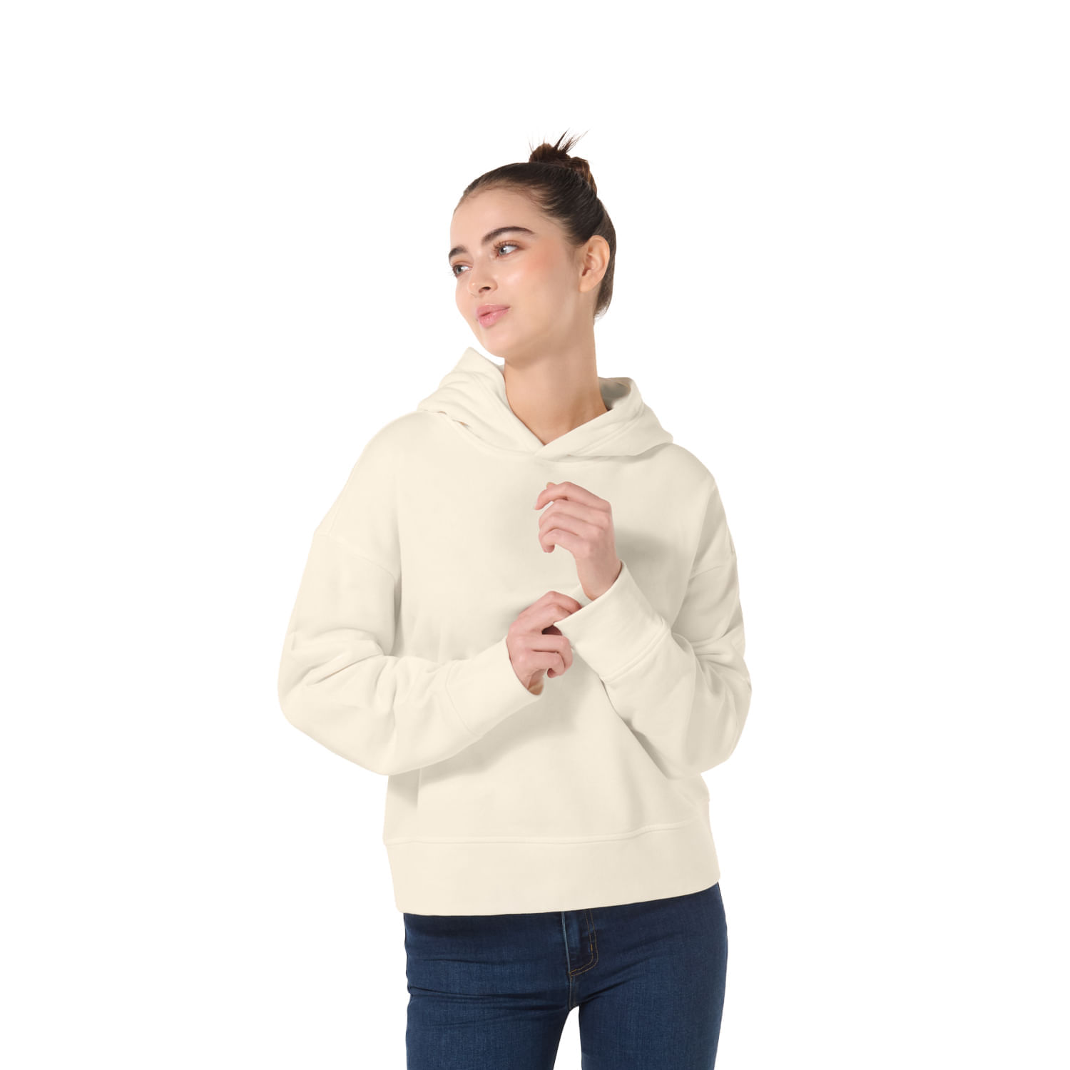 Buzo Tipo Hoodie Zinnia Mujer Xl Blanco