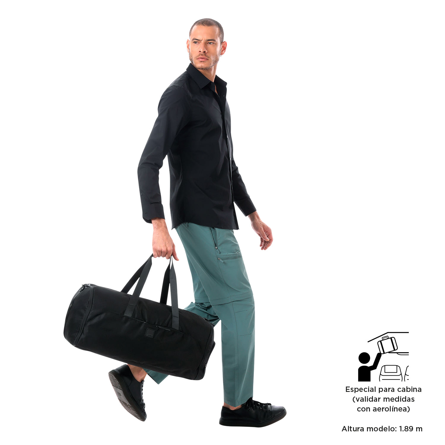Tula viajera Weekender Flex Grande Negra