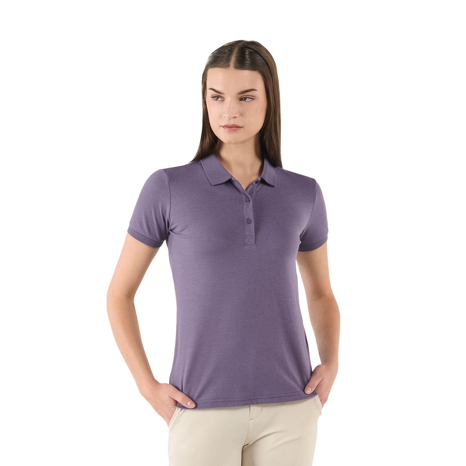 Camisa Polo Masara para Mujer Morada