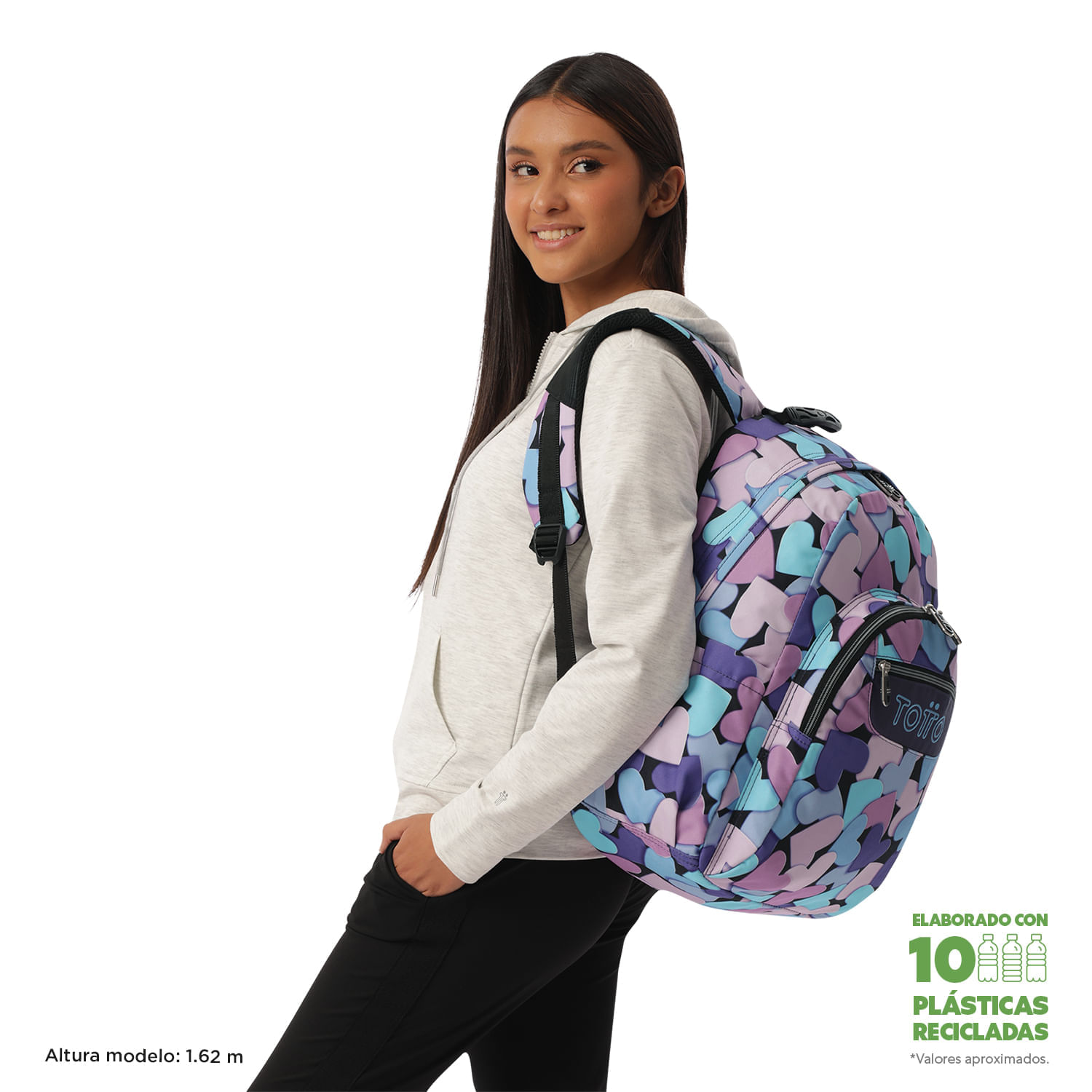 Maleta para colegio Acuarela Azul